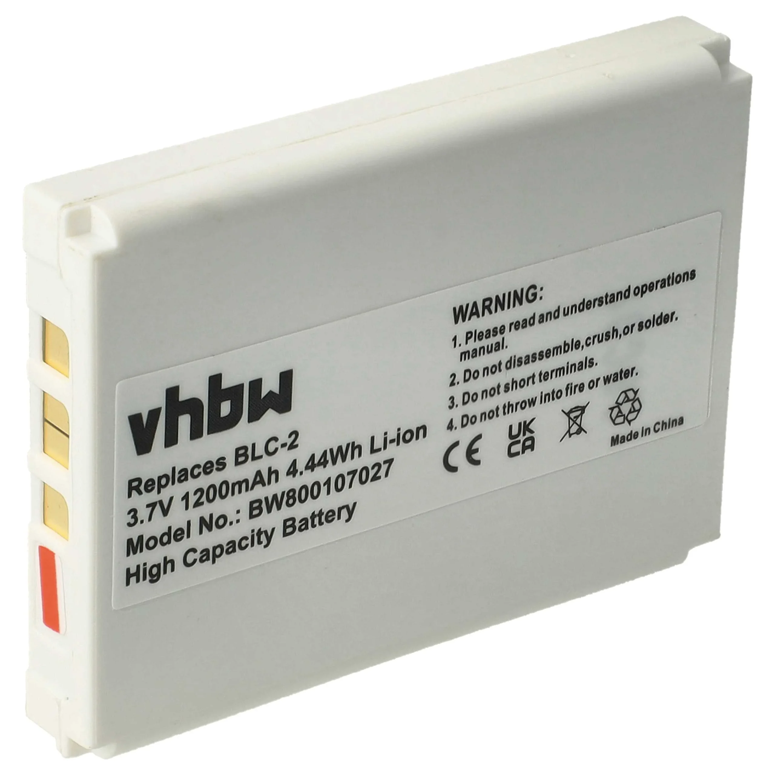 Batterie remplace CipherLab BA-80S1A2, KB1B371200005 téléphone portable CipherLab - 1200mAh 3,7V Li-ion