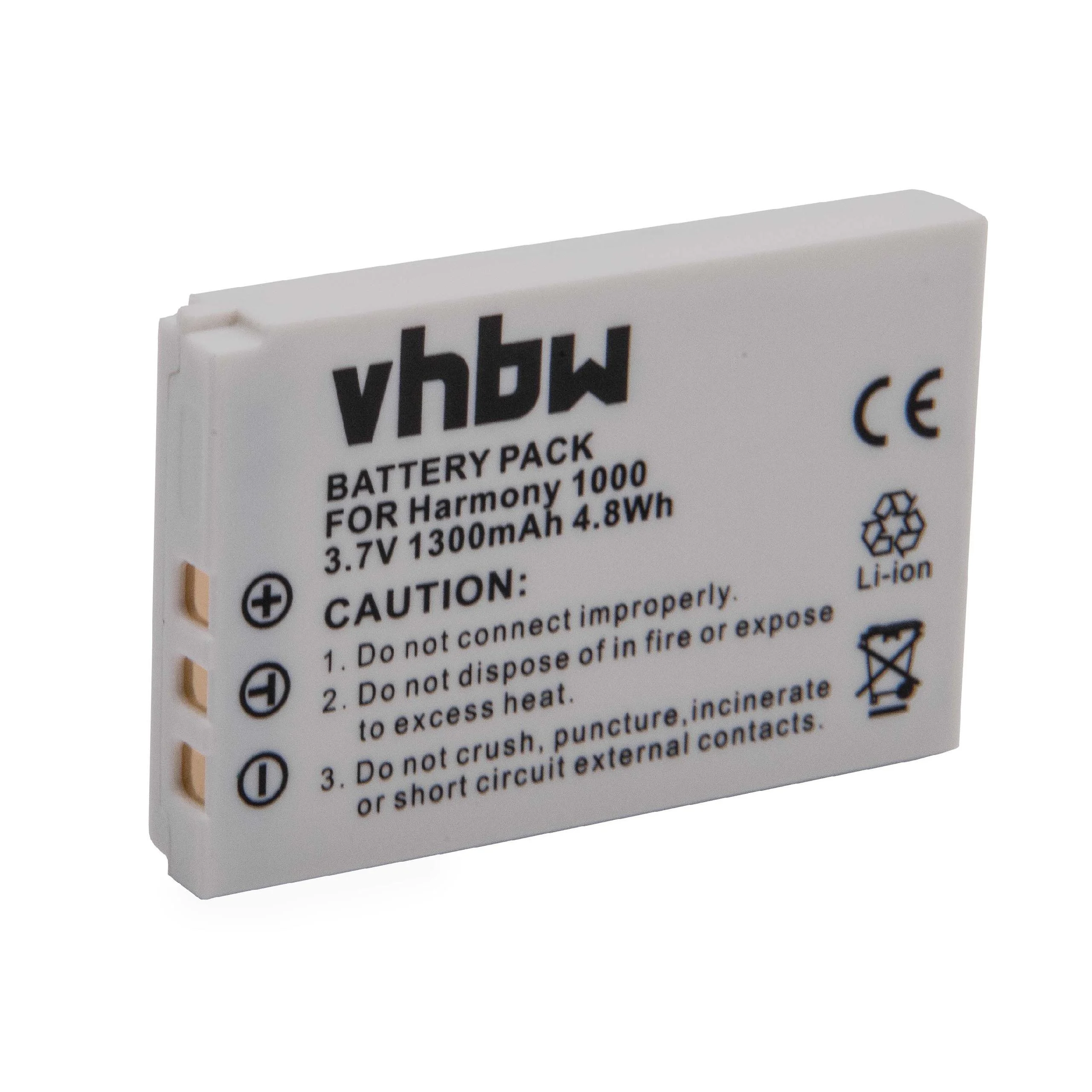 Batterie remplace Logitech 190582-0000, K398, F12440056 pour télécommande Logitech- 1300mAh 3,7V Li-ion