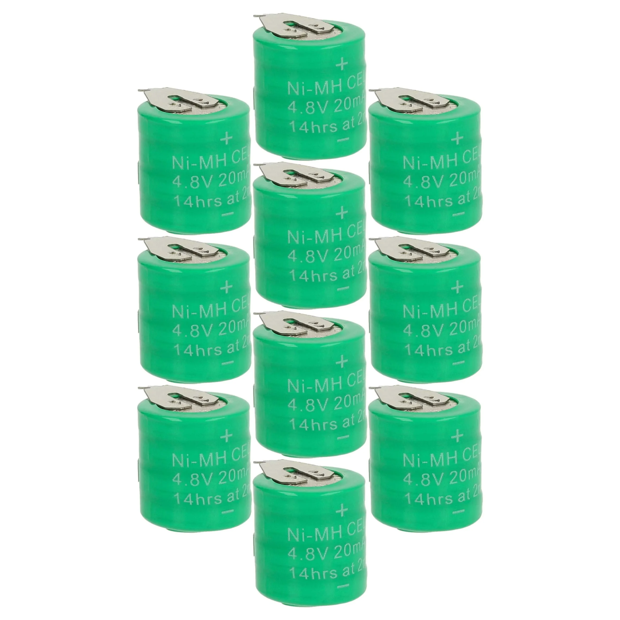 10x Piles bouton de type 4/V15H pour le modélisme et autres - 20mAh 4,8V NiMH