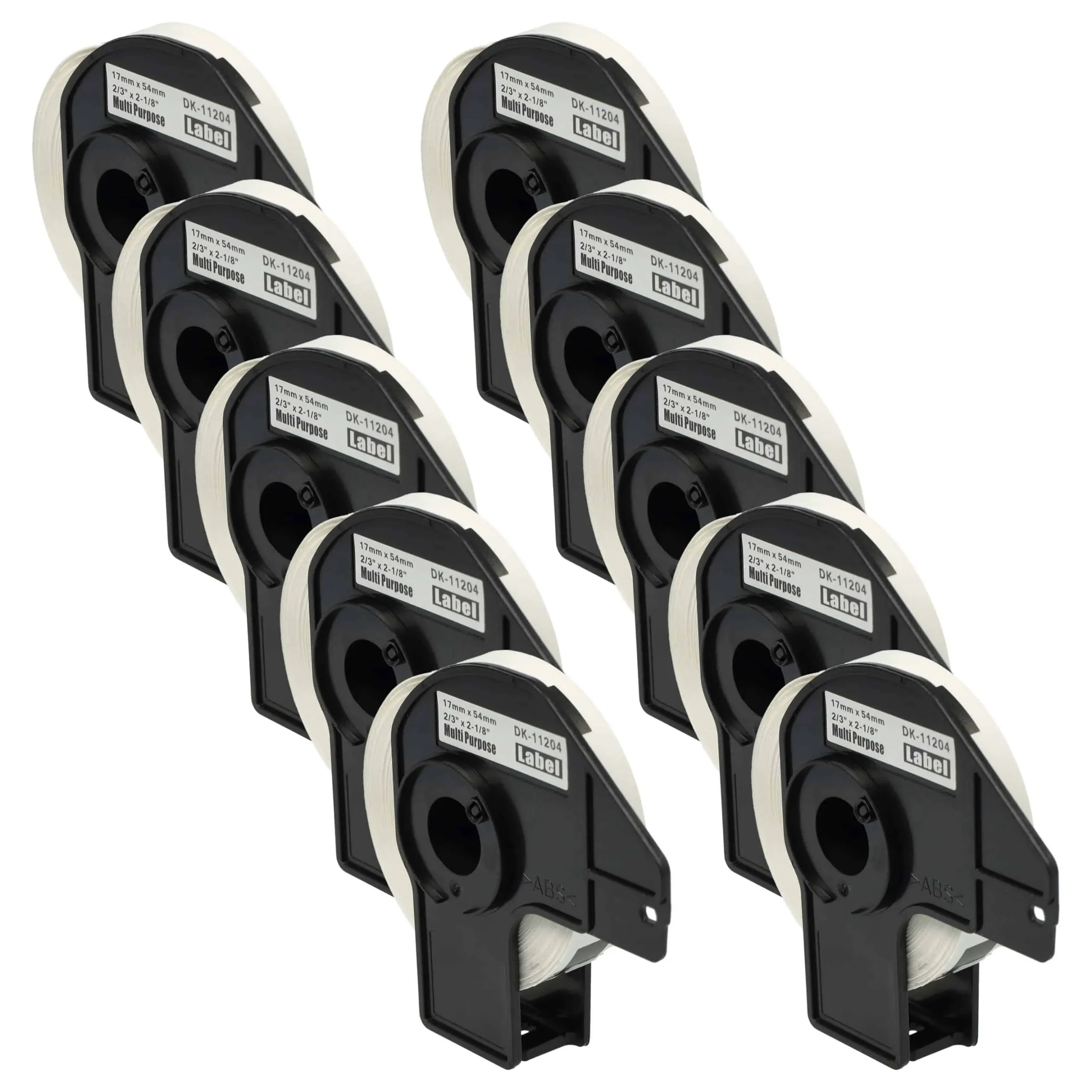 10x Étiquette remplacent Brother DK-11204 pour imprimante étiqueteuse - 17mm x 54mm + support