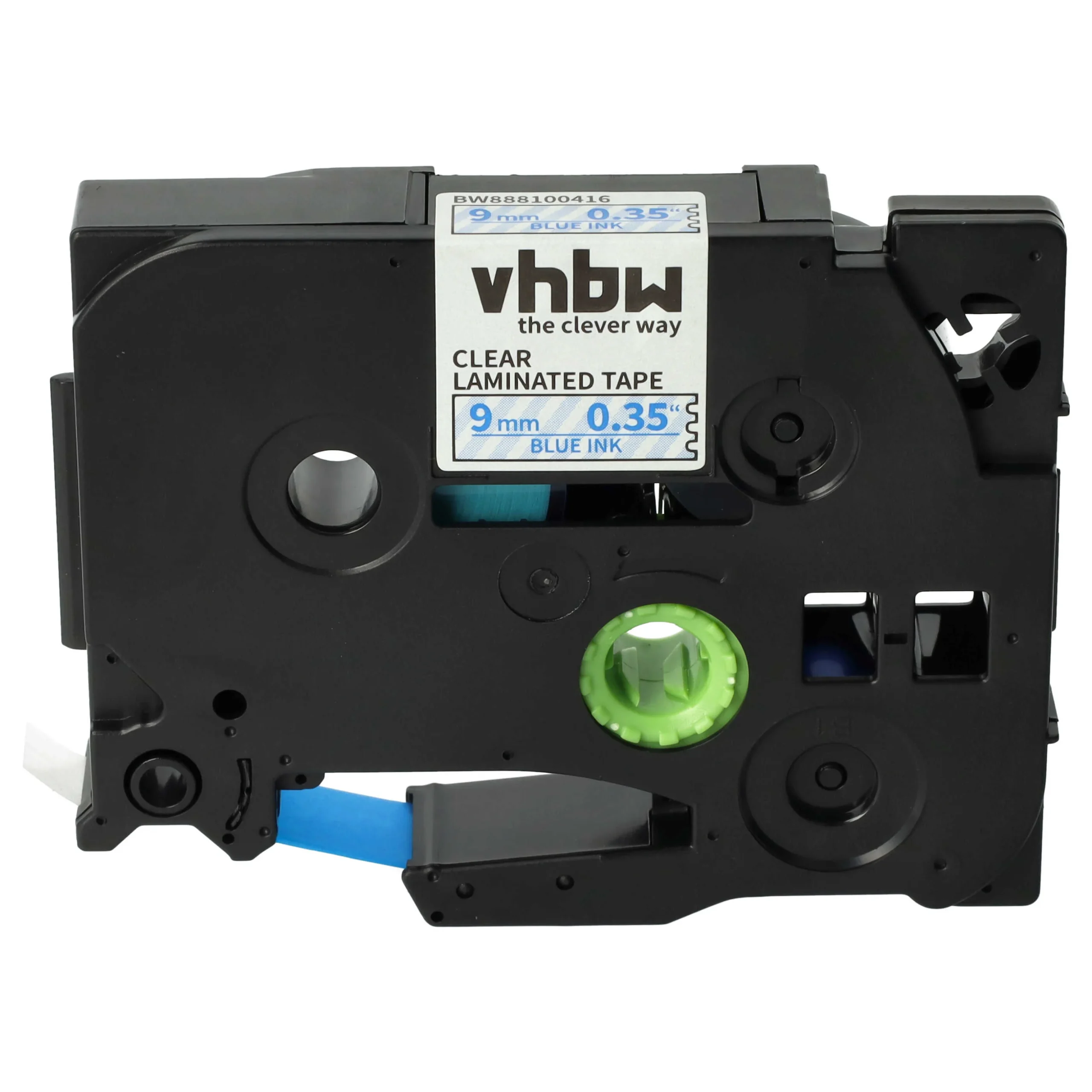 Cassette à ruban remplace Brother TZE-123 - 9mm lettrage Bleu ruban Transparent, plastique