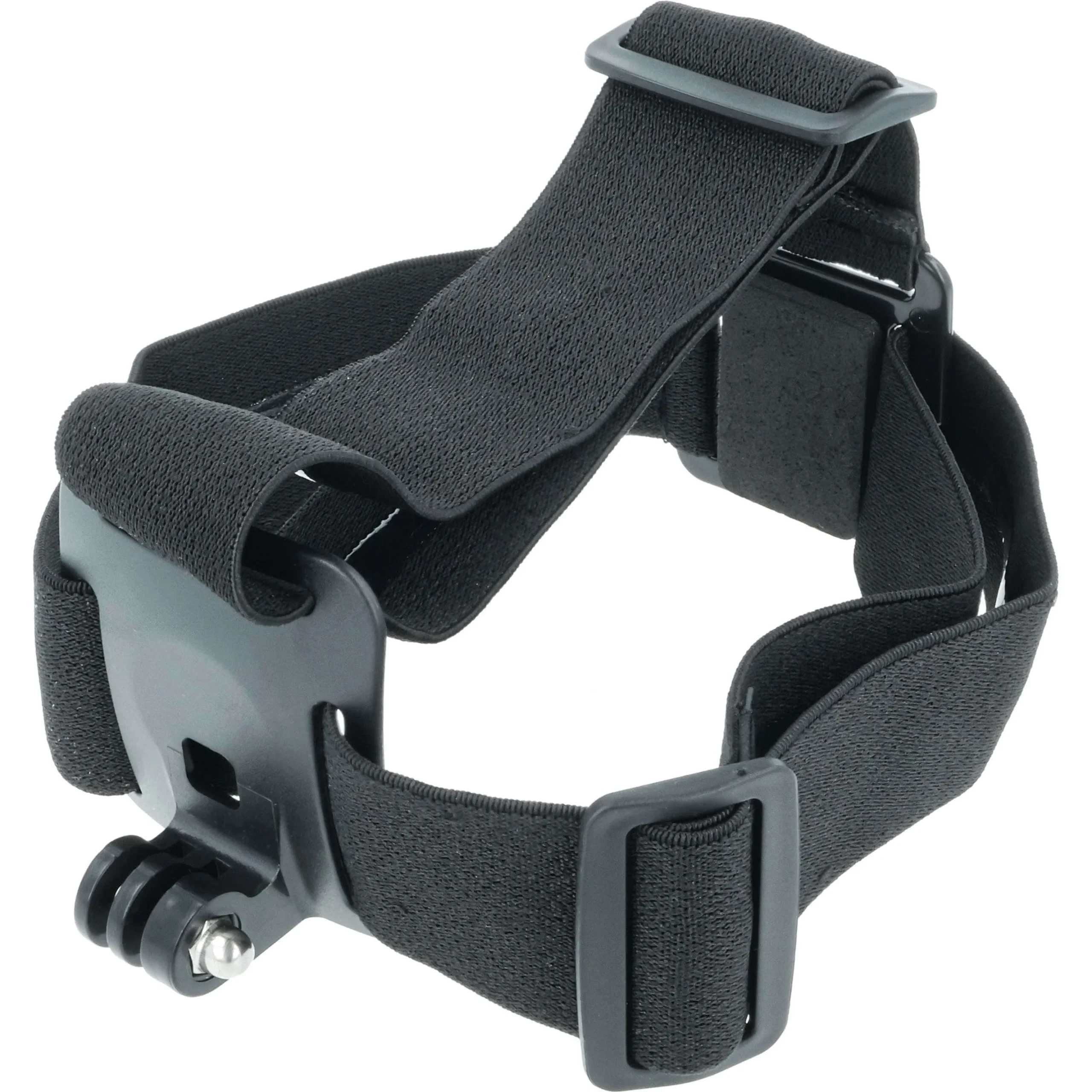 Bandeau de tête pour caméra d'action Garmin, GoPro Hero - avec couche antidérapante, noir