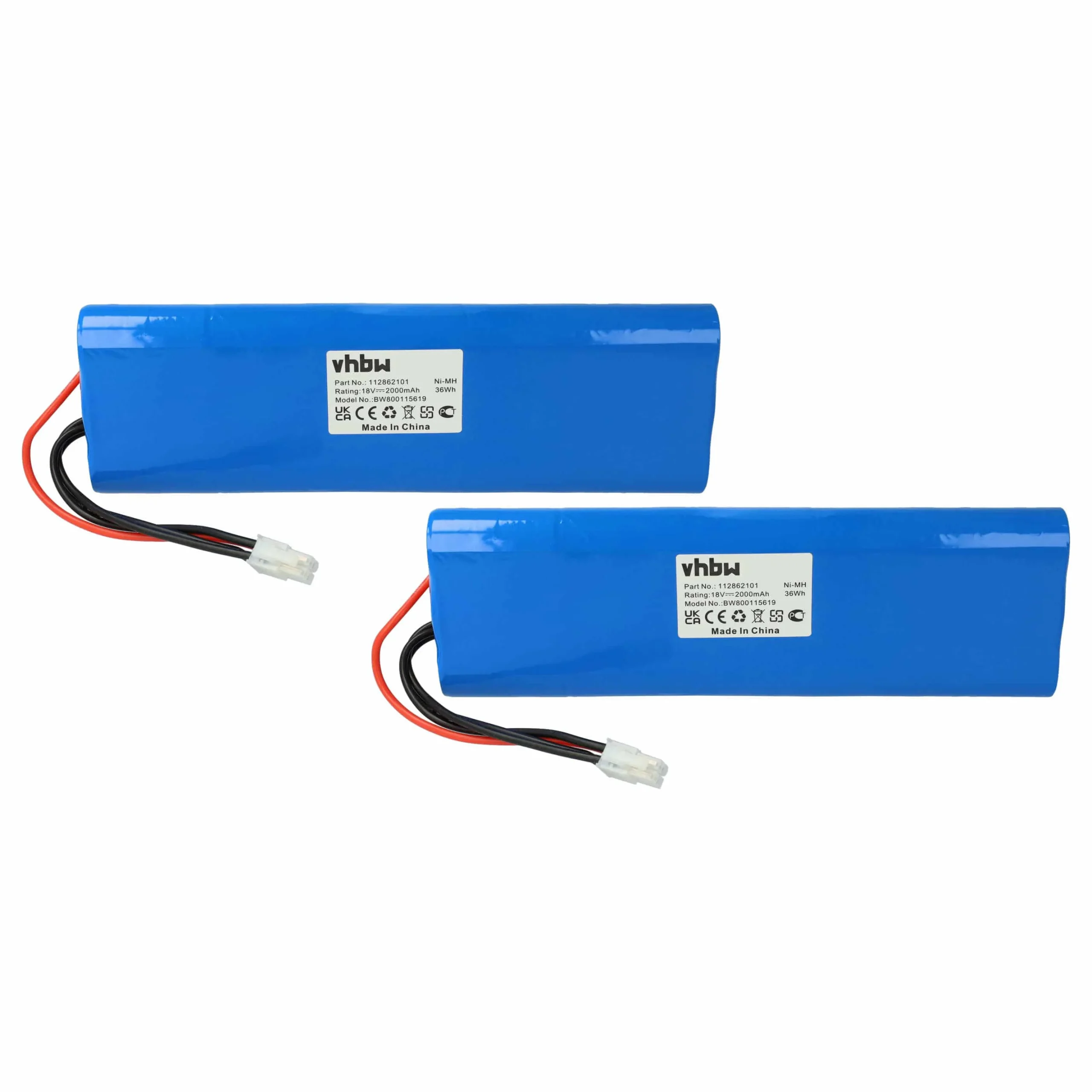 2x Batteries remplace Husqvarna 1128621-01, 112862101, 112862101/6 pour outil de jardinage - 2000mAh 18V NiMH