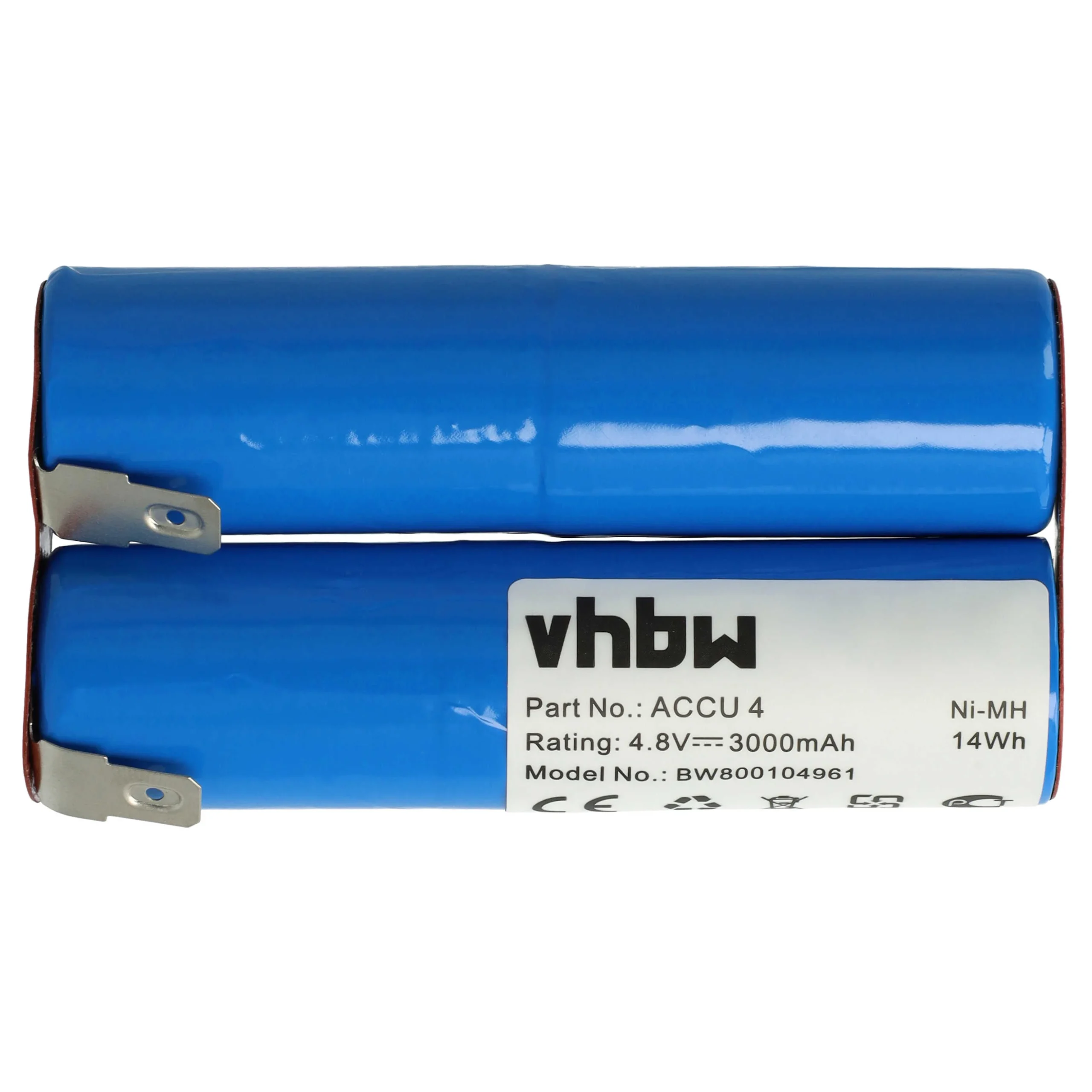 Batterie remplace Gardena Accu4, TBGD430MU pour outil de jardinage - 3000mAh 4,8V NiMH