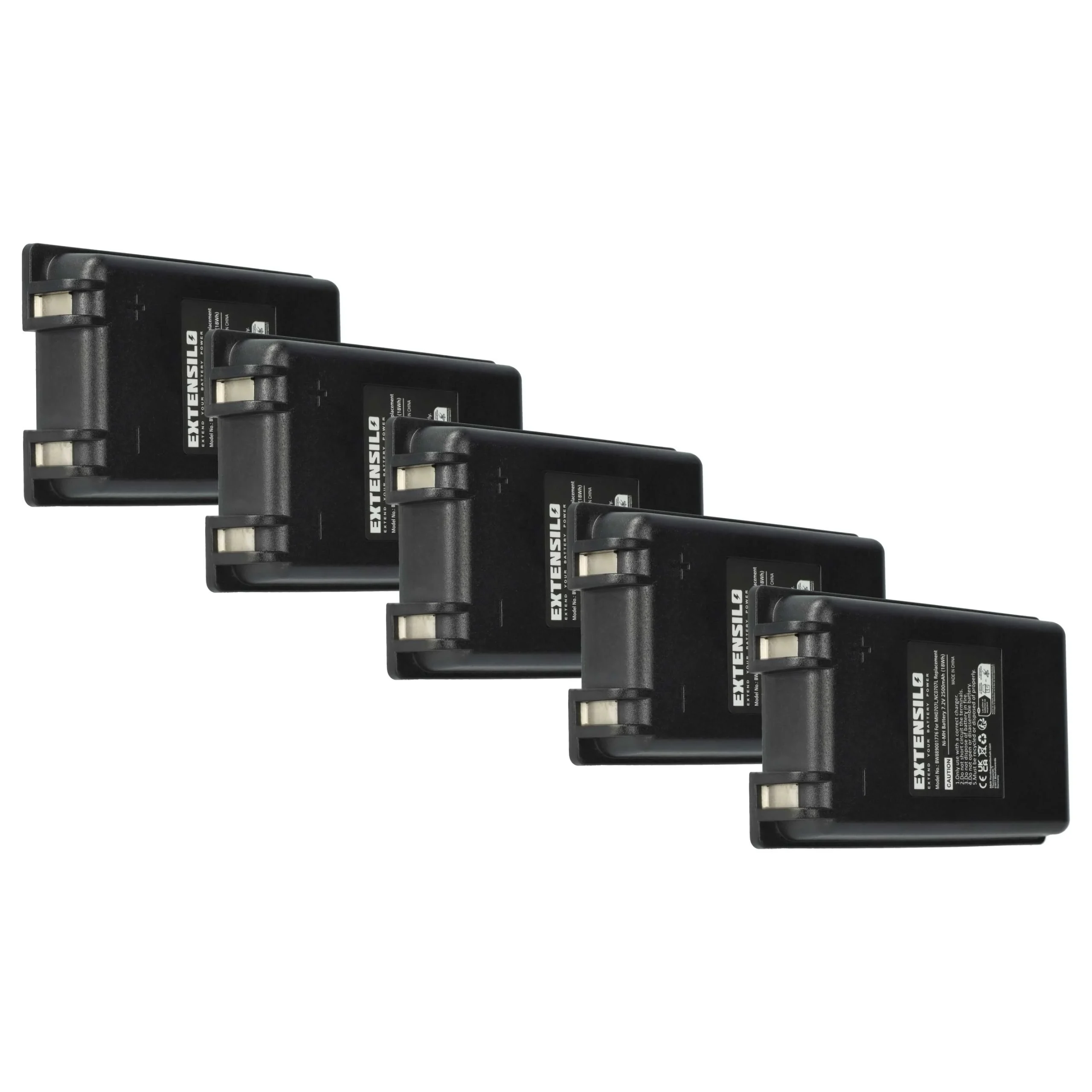 Batterie (5 pièces) remplace Autec MH0707L, NC0707L - 2500mAh 7,2V NiMH