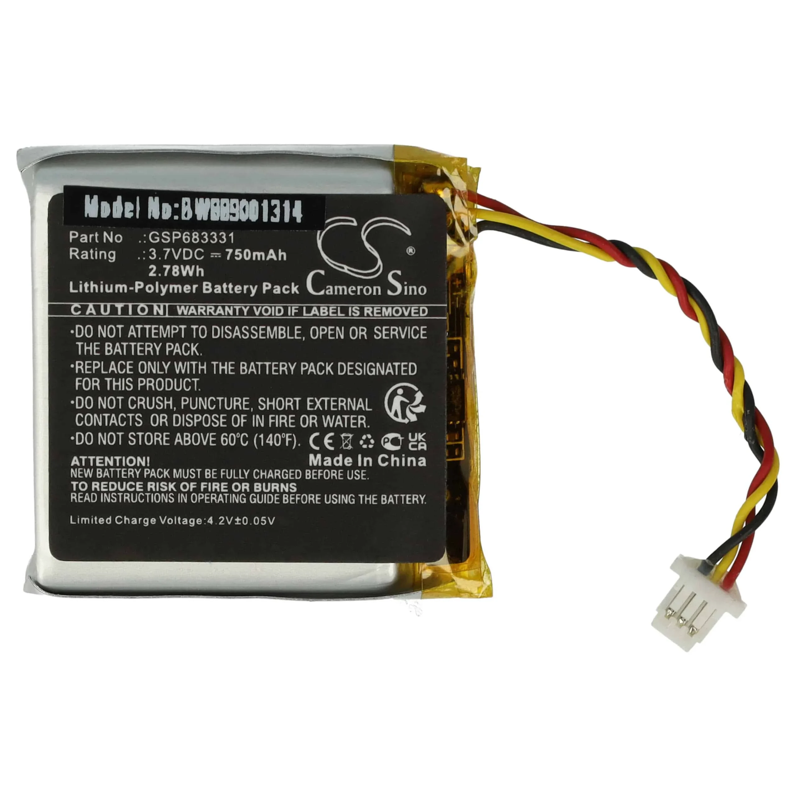 Batterie remplace JBL GSP683331 casque audio JBL - 750mAh 3,7V Li-polymère