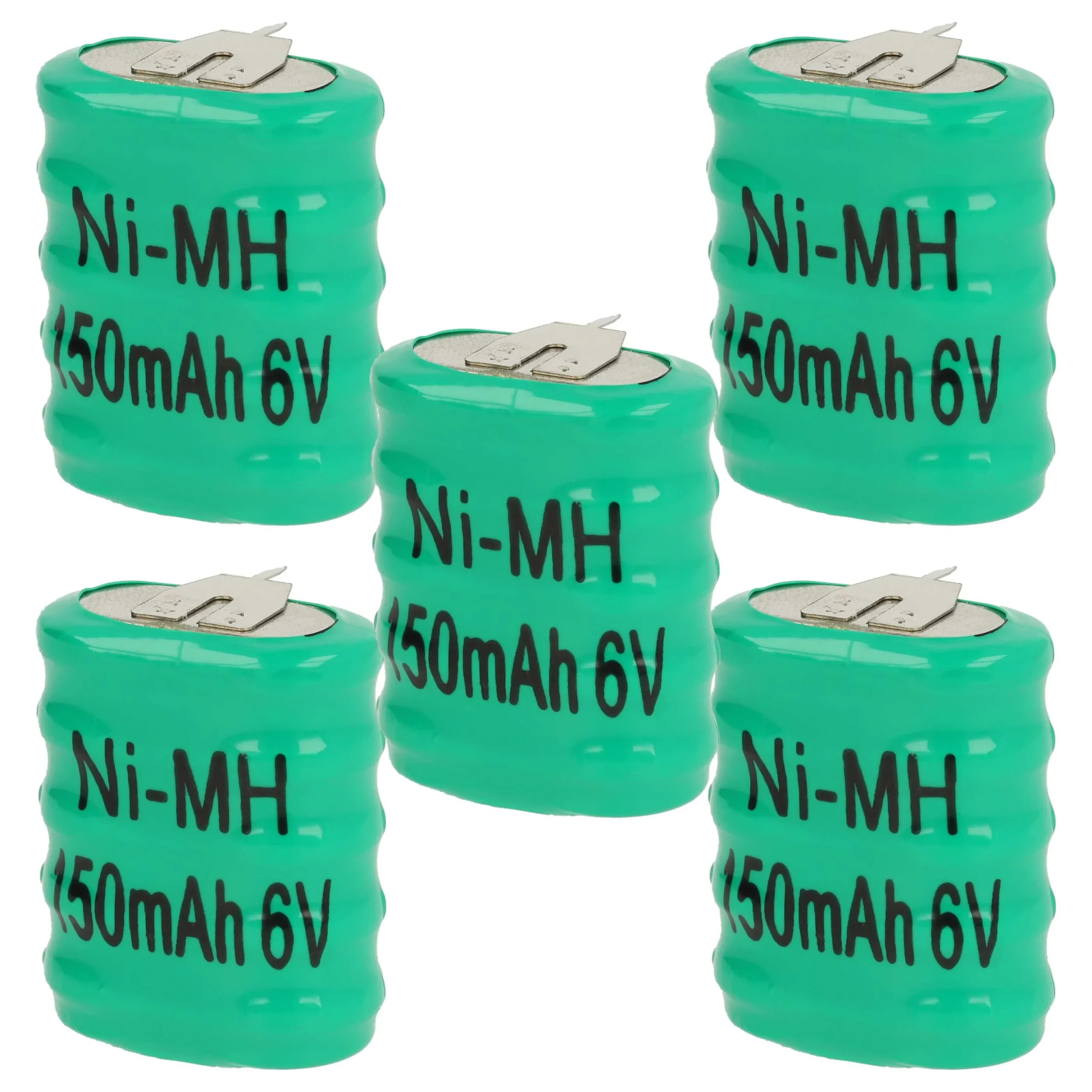 5x Piles bouton de type 5/V150H pour le modélisme et autres - 150mAh 6V NiMH