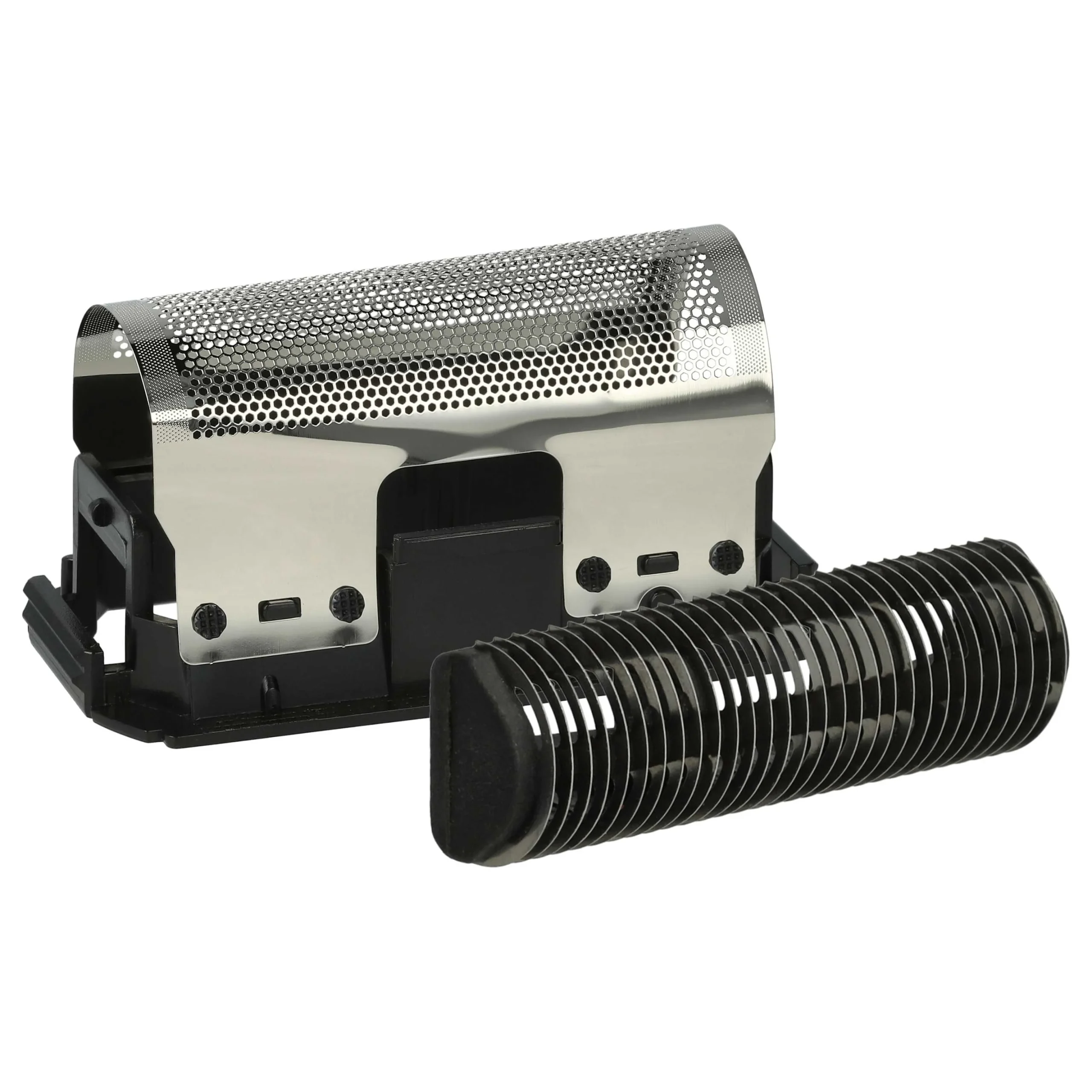 1x bloc de lames, 1x grille de rasoir avec cadre pour Braun 2003 - noir / argenté