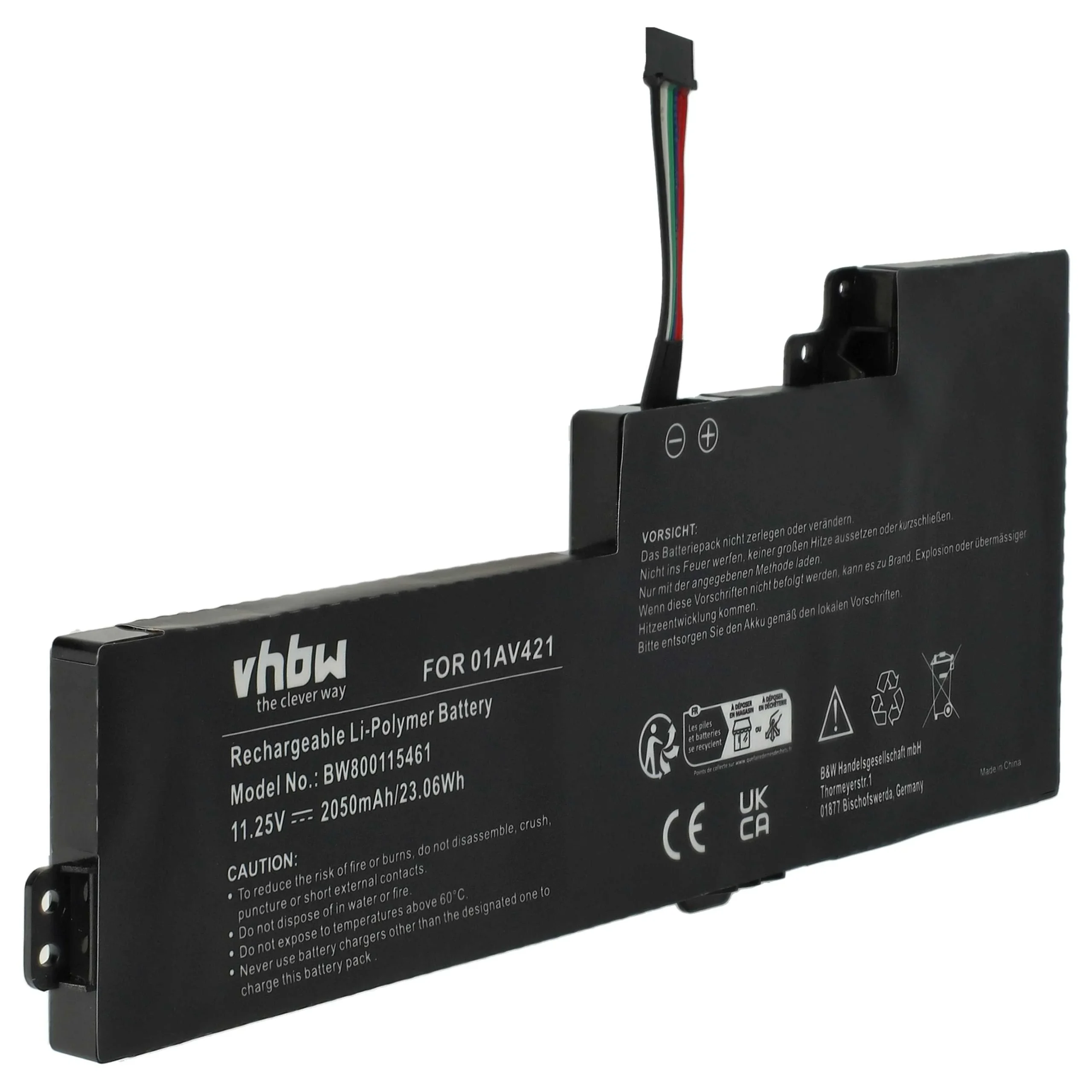 Batterie remplace Lenovo 01AV420, 01AV419, 01AV421 pour ordinateur portable Lenovo- 2050mAh 11,25V Li-polymère
