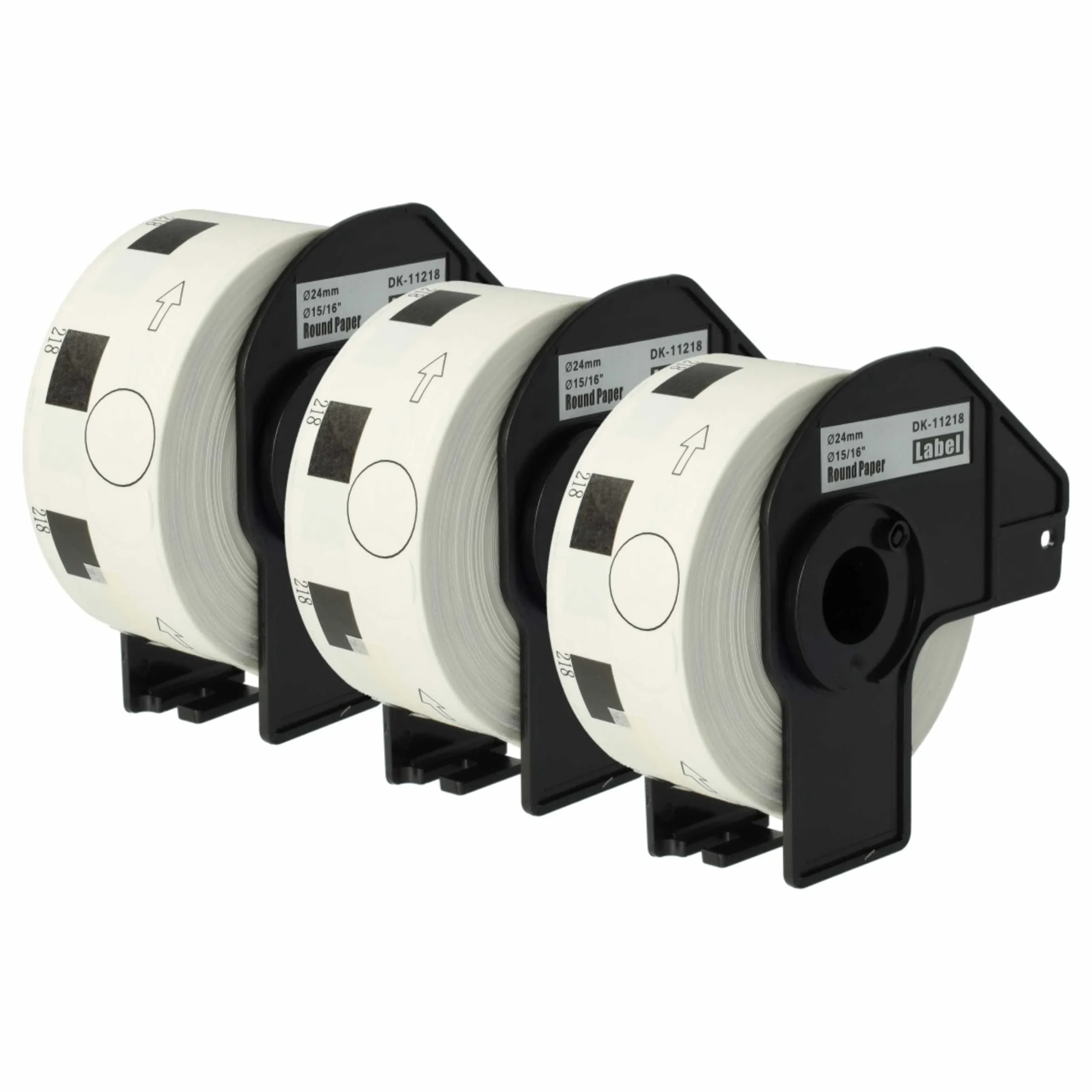 3x Étiquette remplacent Brother DK-11218 pour imprimante étiqueteuse - premium 24mm + support