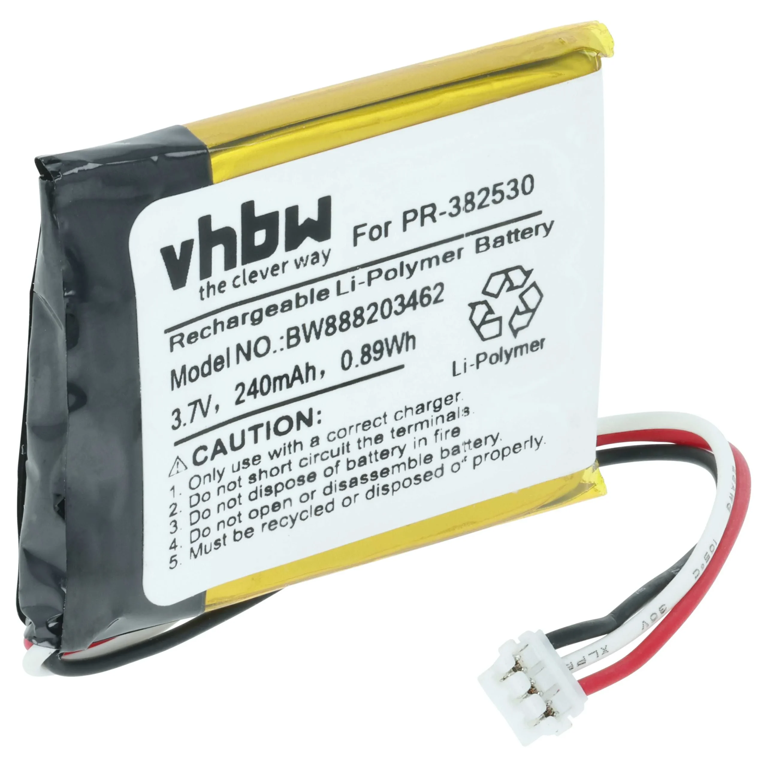 Batterie remplace Suunto PR-382530 montre connectée - 240mAh 3,7V Li-polymère
