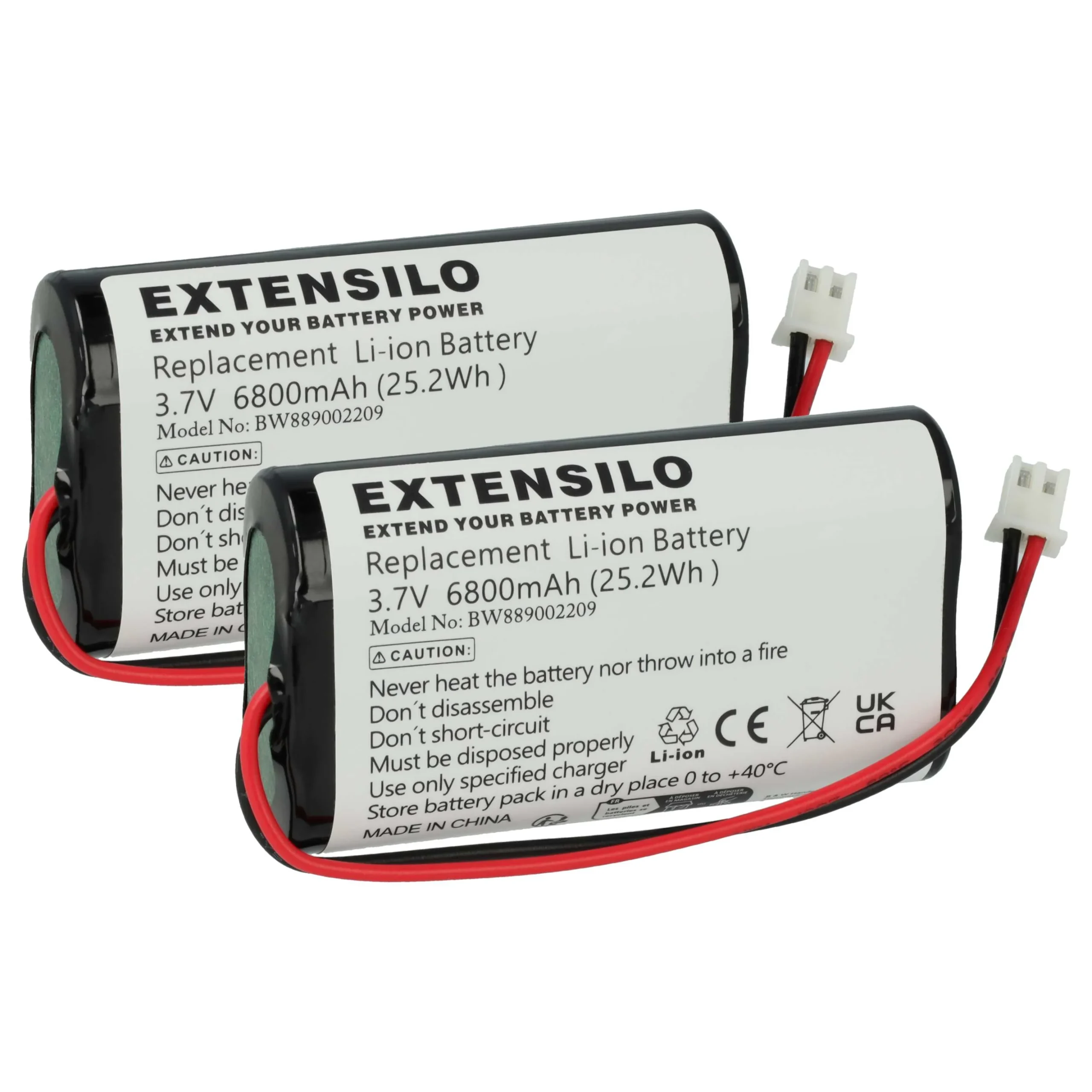 Batterie (2 pcs.) Sigor Nuindie, Numotion, Villeroy & Boch Seoul 2.0, Zafferano Poldina - 6800mAh 3,7V Li-ion