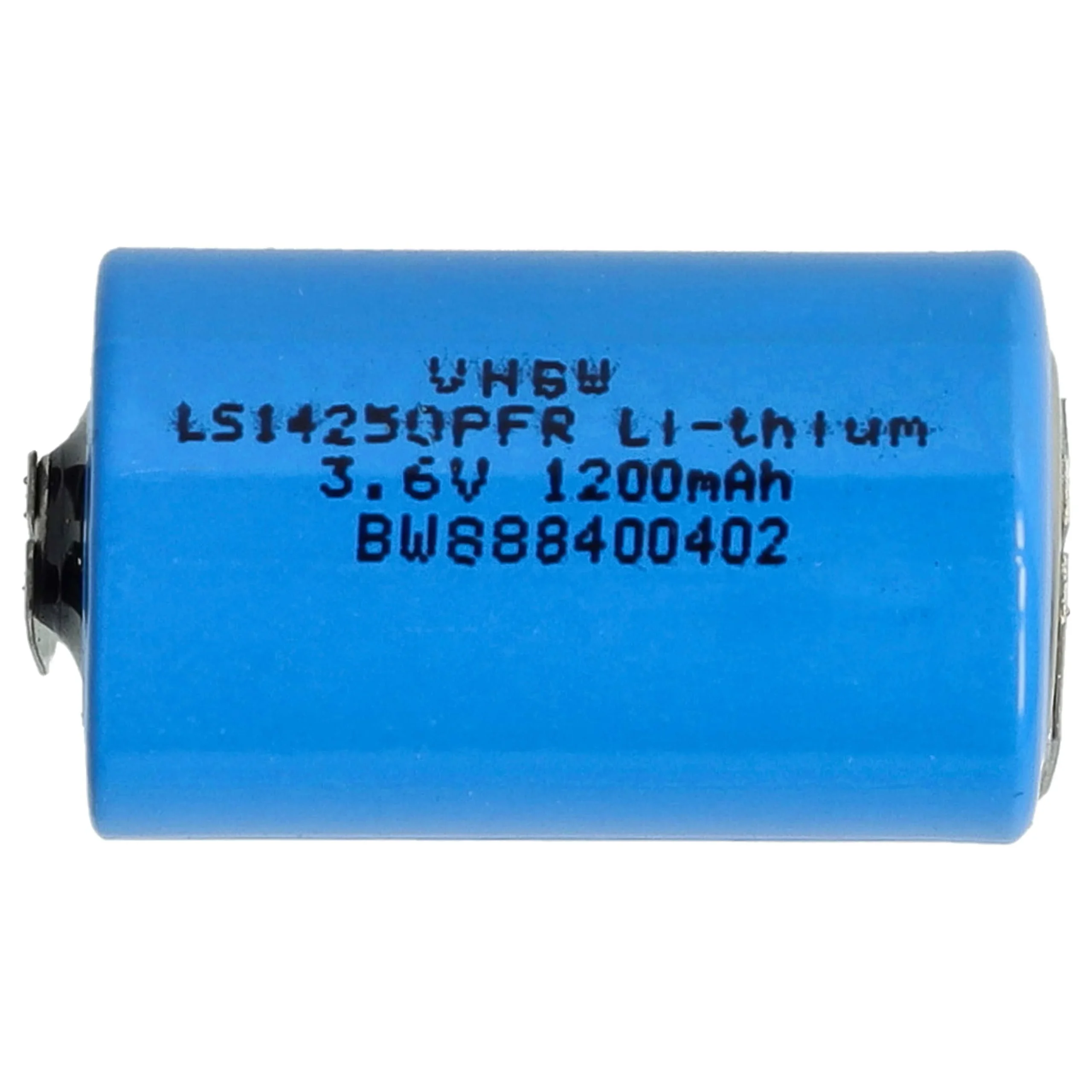 Pile remplace 1/2 AA LS14250PFR LS14250 - 1200mAh 3,6V Li-SOCl2 avec pattes à souder
