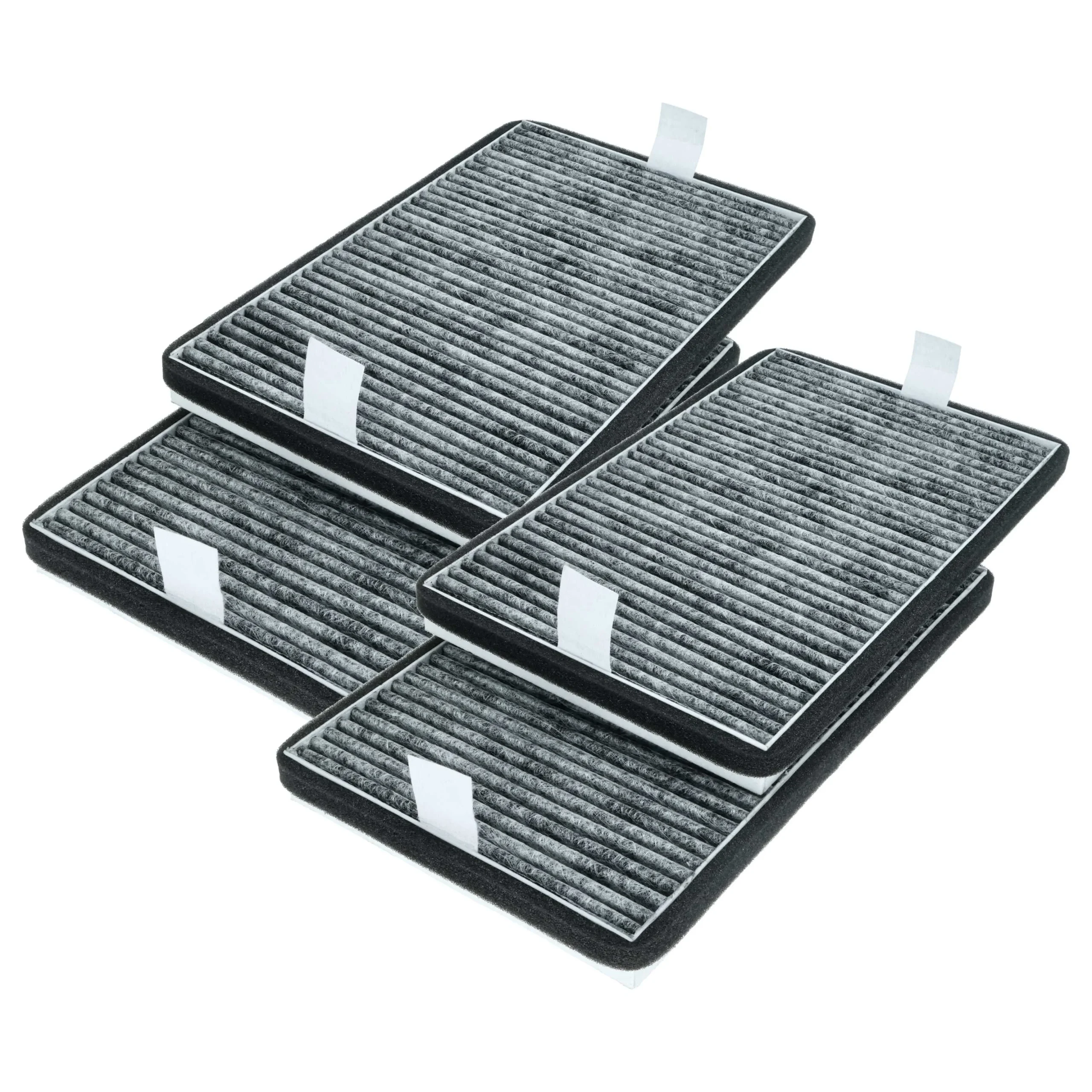 4x Filtres à charbon actif remplace Miele DKF 19-P, 11762560 pour hotte Miele