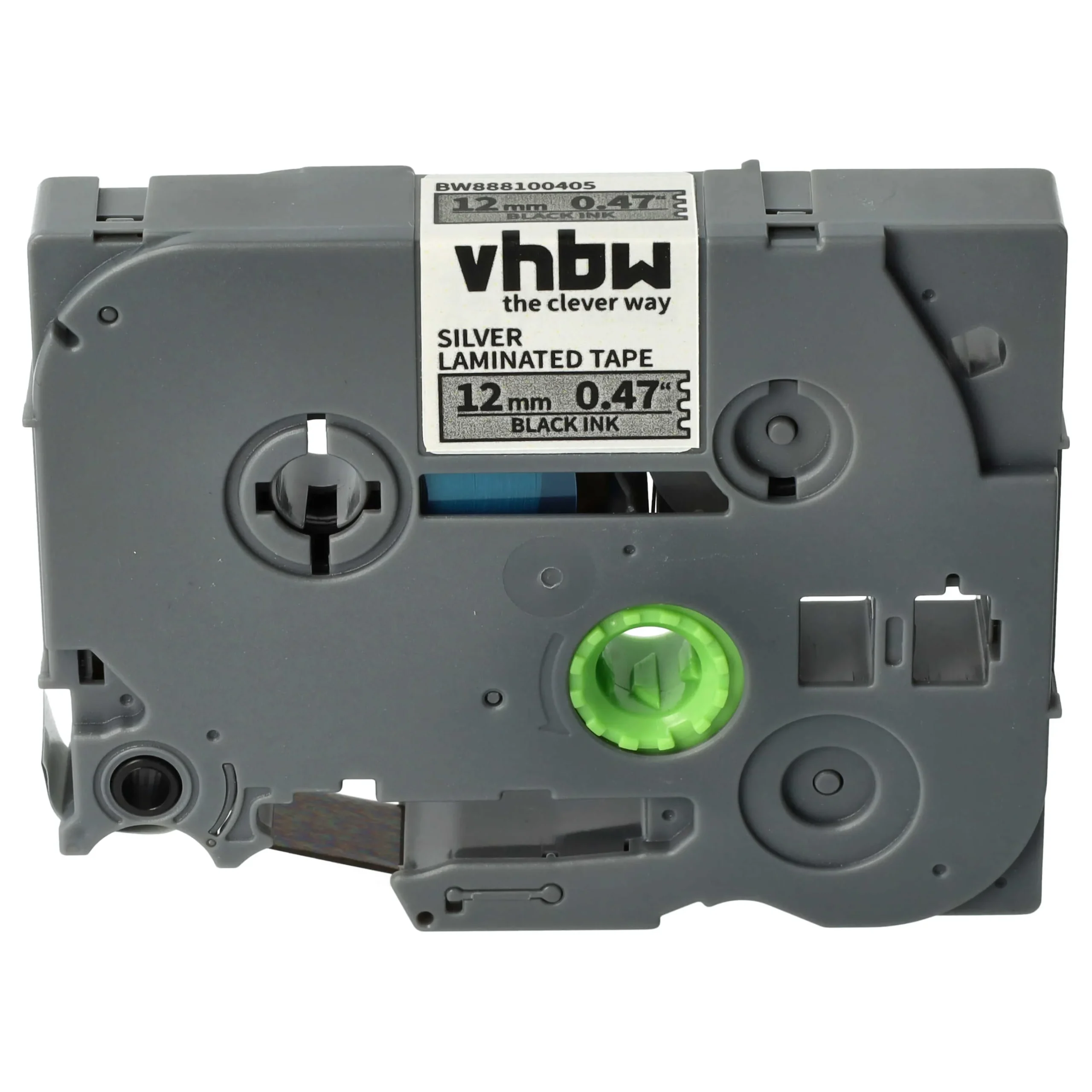 Cassette à ruban remplace Brother TZE-931 - 12mm lettrage Noir ruban Argent, plastique