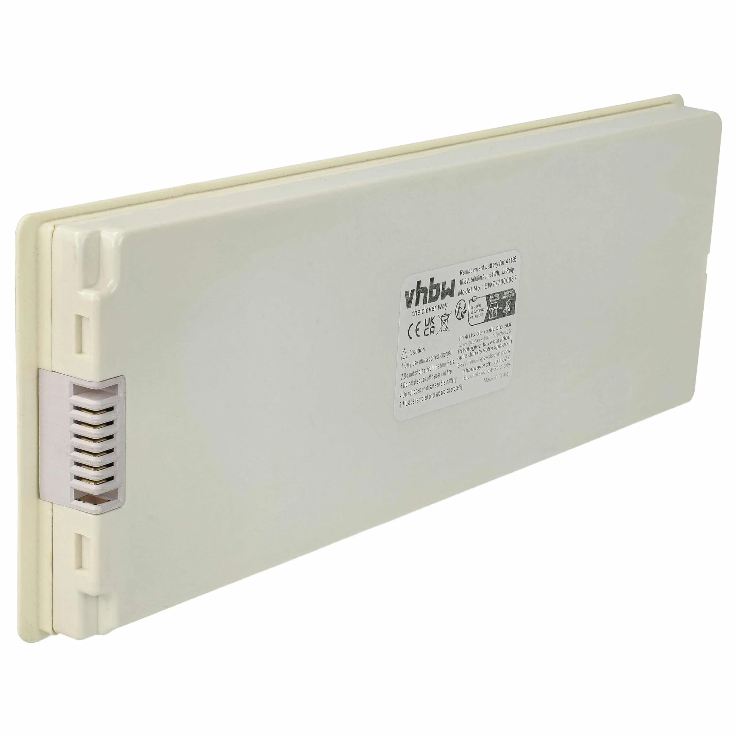 Batterie remplace Apple A1181, A1185 pour ordinateur portable Apple- 5000mAh 10,8V Li-polymère, blanc