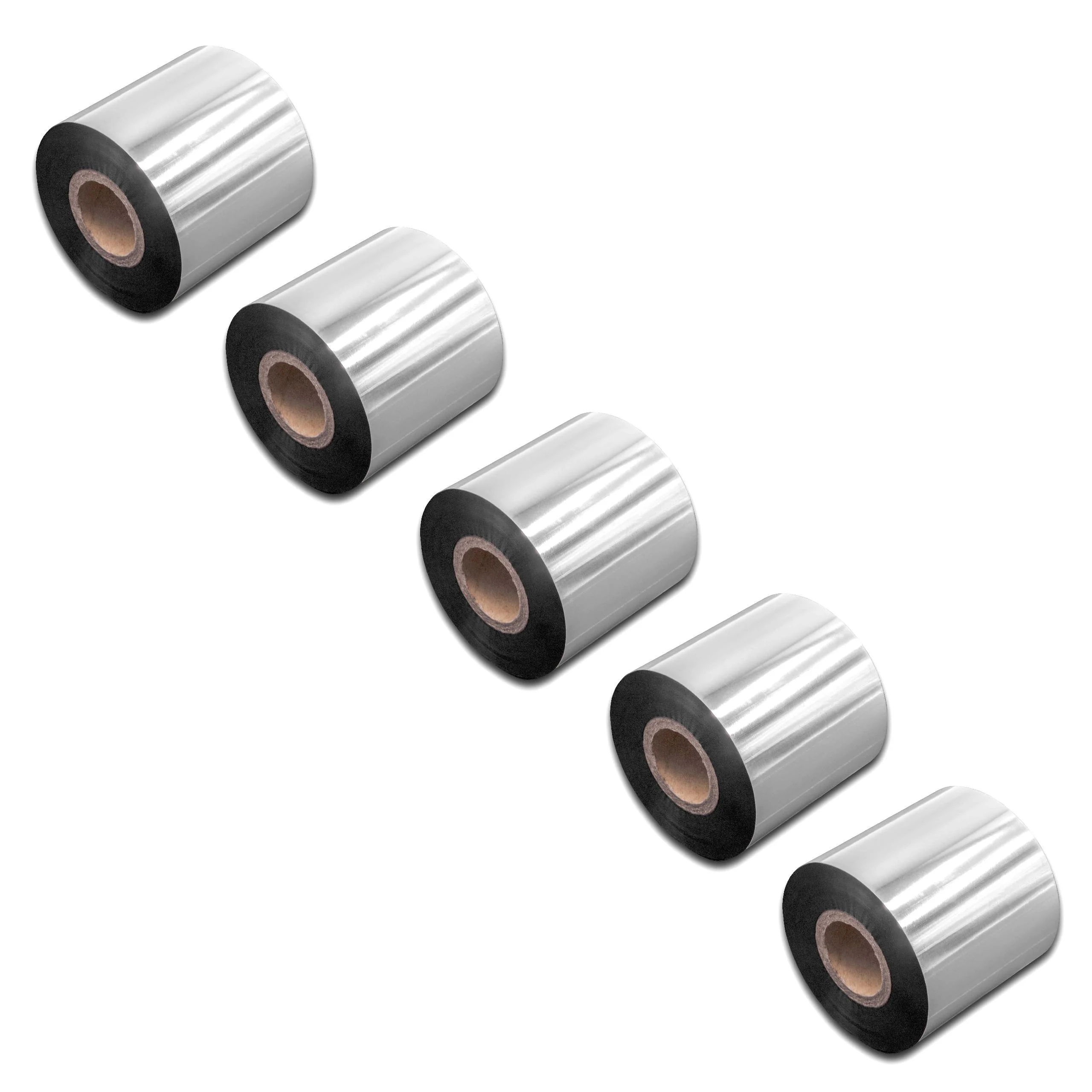 5x Ruban de transfert thermique pour imprimante Godex, Printronix, TSC, Valentin - 60 mm x 300 m, résine/cire