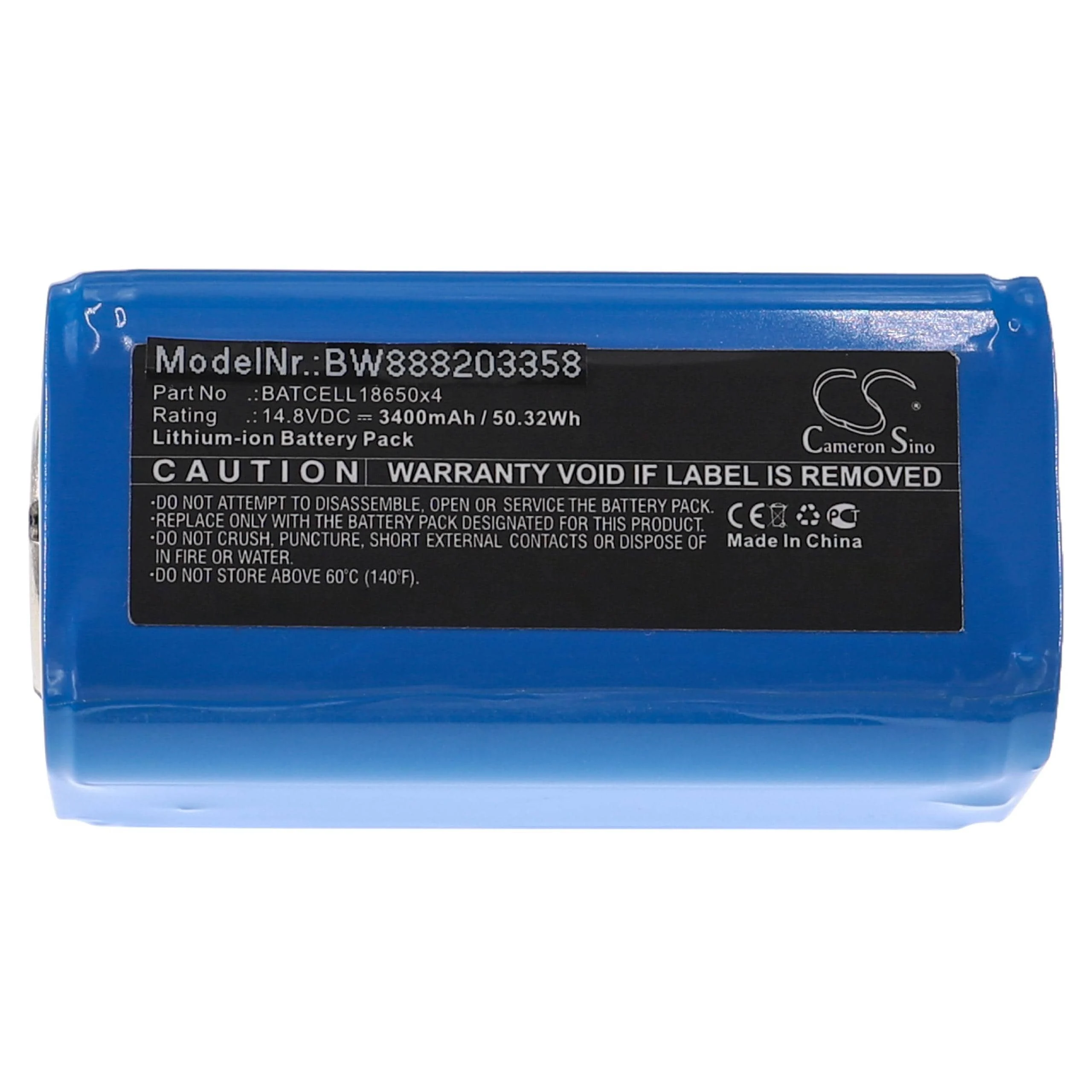 Batterie remplace Bigblue BATCELL18650x4 lampe de plongée - 3400mAh 14,8V Li-ion