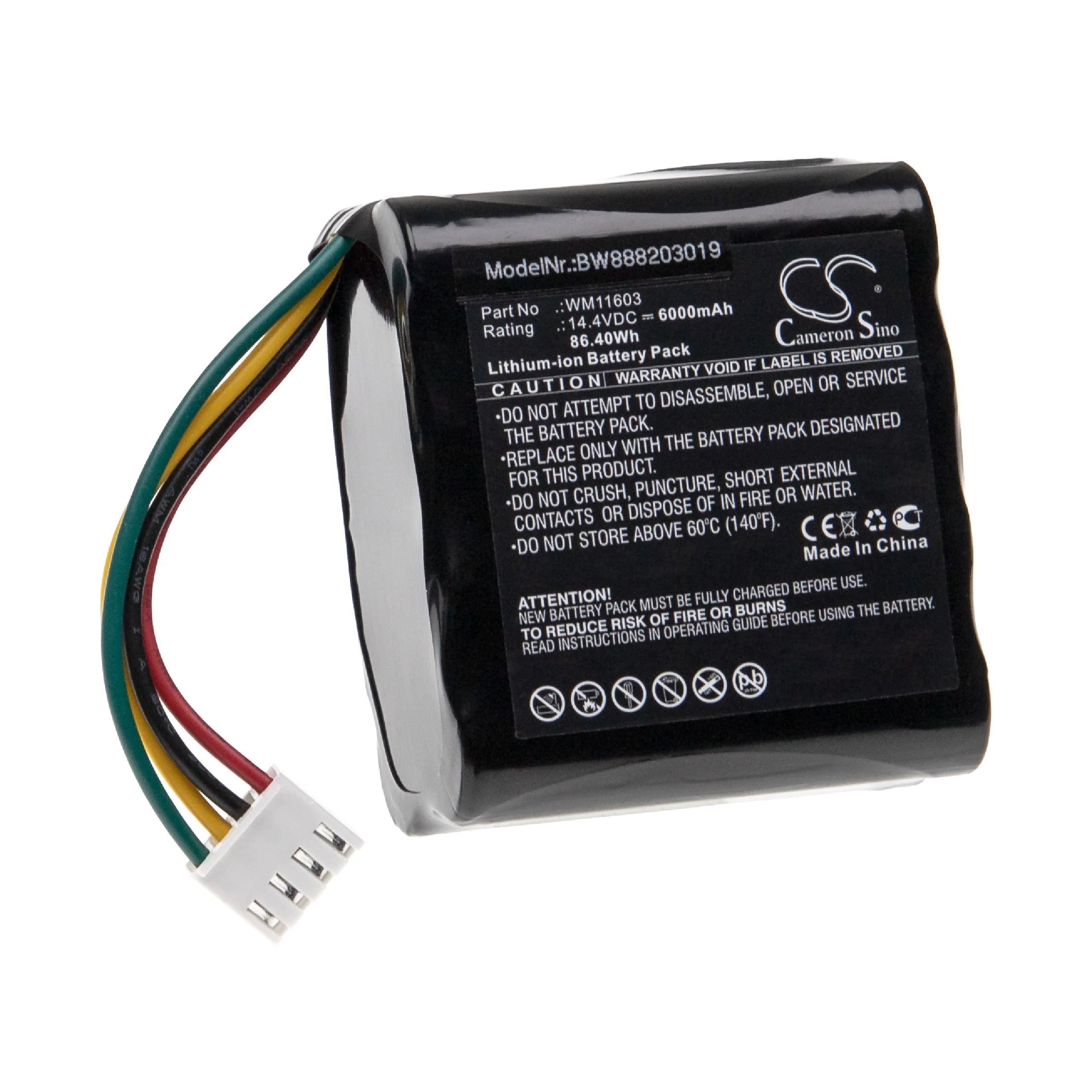 Batterie remplace Atmos 319.0031.0, 319.0030.0 pour appareil médical Atmos - 6000mAh 14,4V Li-ion