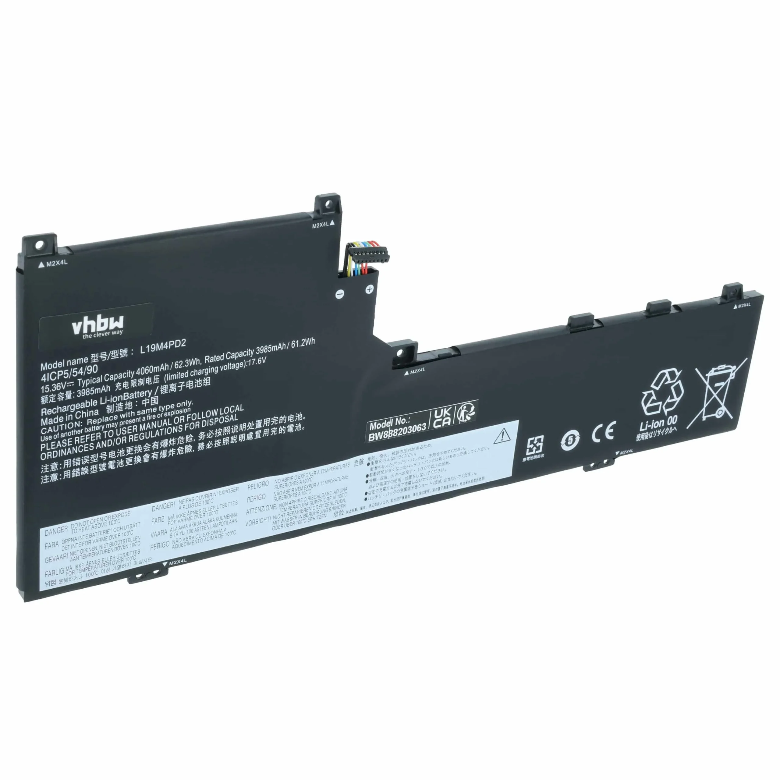 Batterie remplace Lenovo 5B10U97773, 5B10U97772 pour ordinateur portable Lenovo- 3950mAh 15,36V Li-polymère