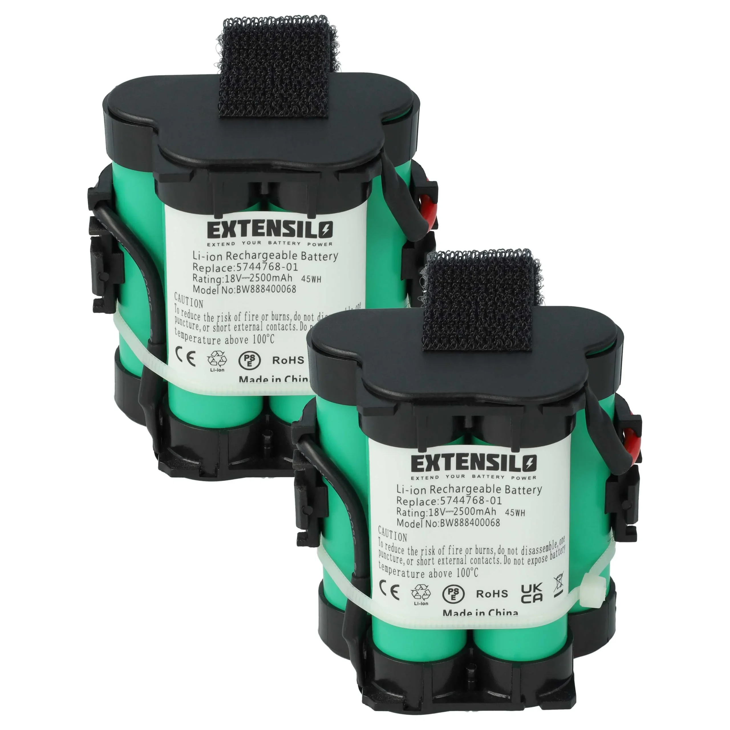 2x Batteries pour outil de jardinage Gardena R40Li, Husqvarna Automower, Flymo 1200R - 2500mAh 18V Li-ion