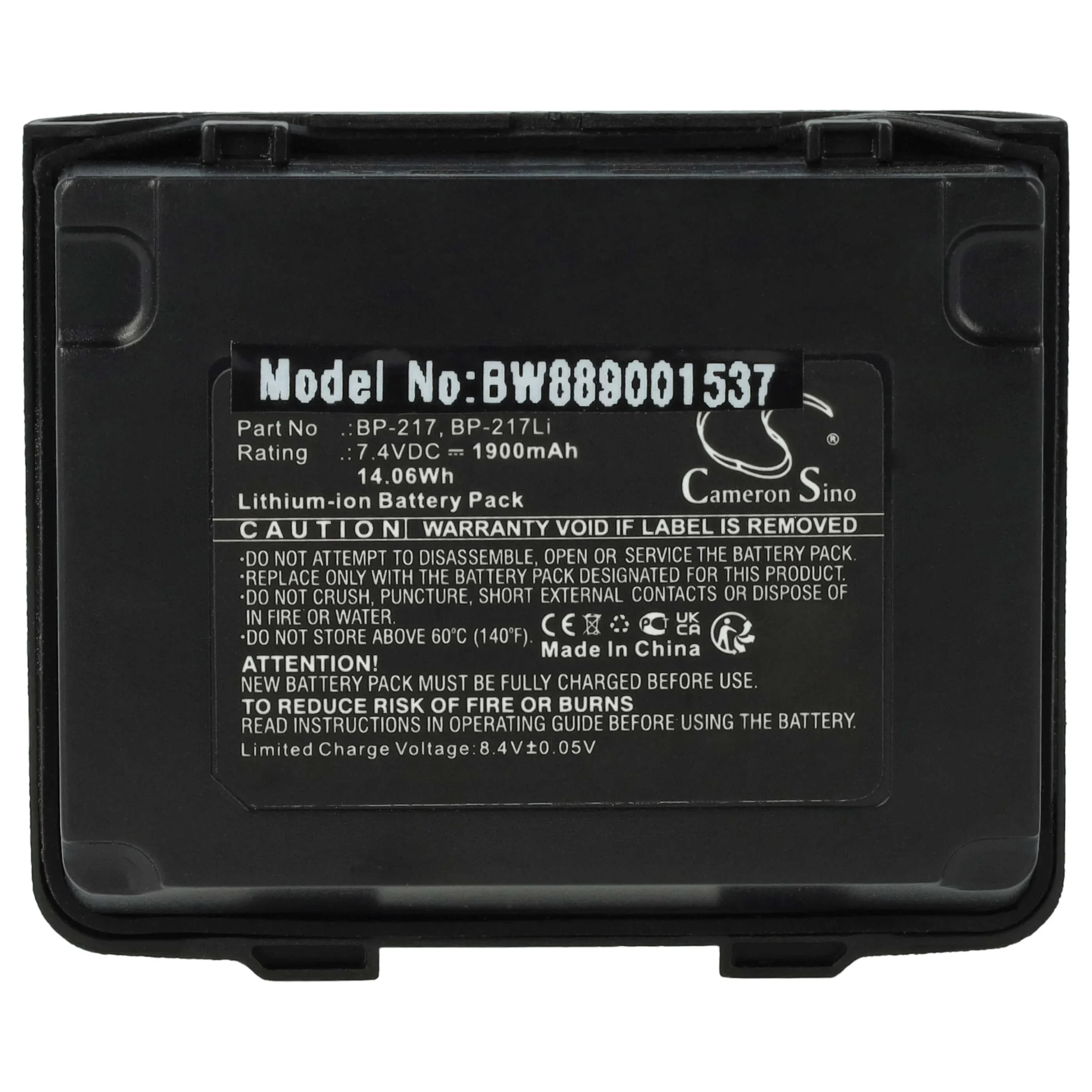Batterie remplace Icom BP-217LI, BP-217 pour radio talkie-walkie Icom- 1900mAh 14,06V Li-ion
