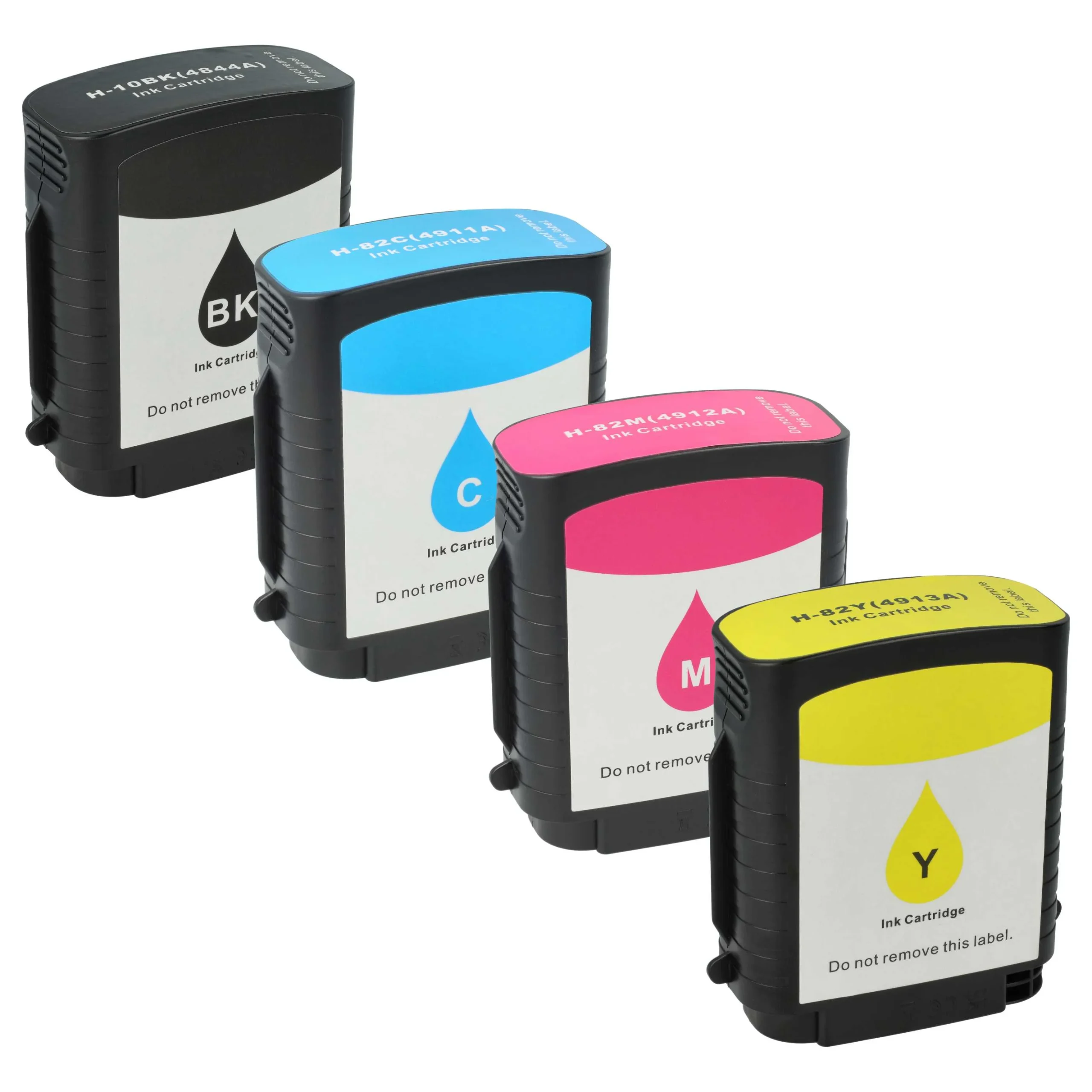 4x Cartouches remplace HP 10 black, 82 cyan, 82 magenta pour imprimante - Accessoires pour imprimante