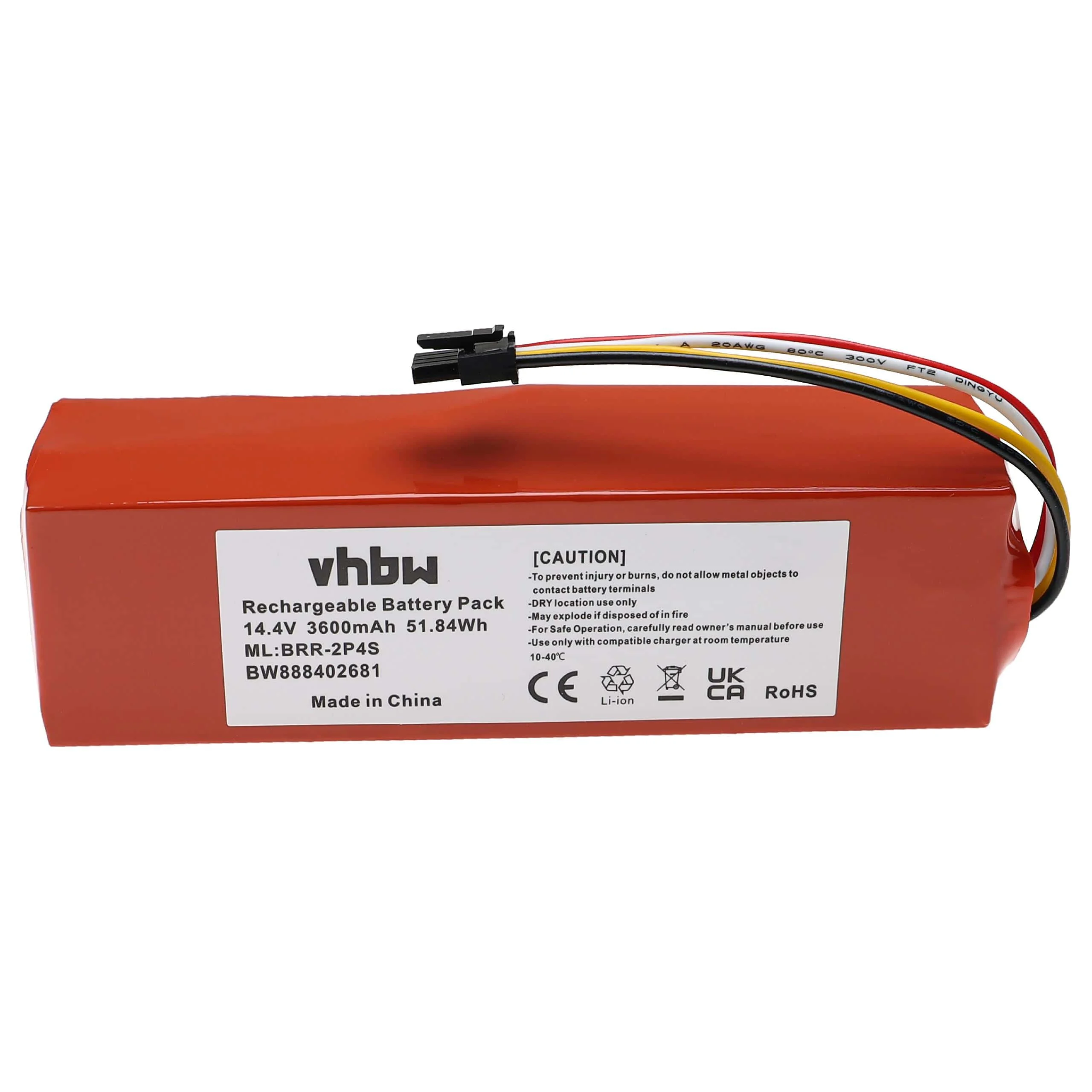Batterie remplace Xiaomi 400-900-1755 Ruby_S pour robot aspirateur Dreame - 3600mAh 14,4V Li-ion