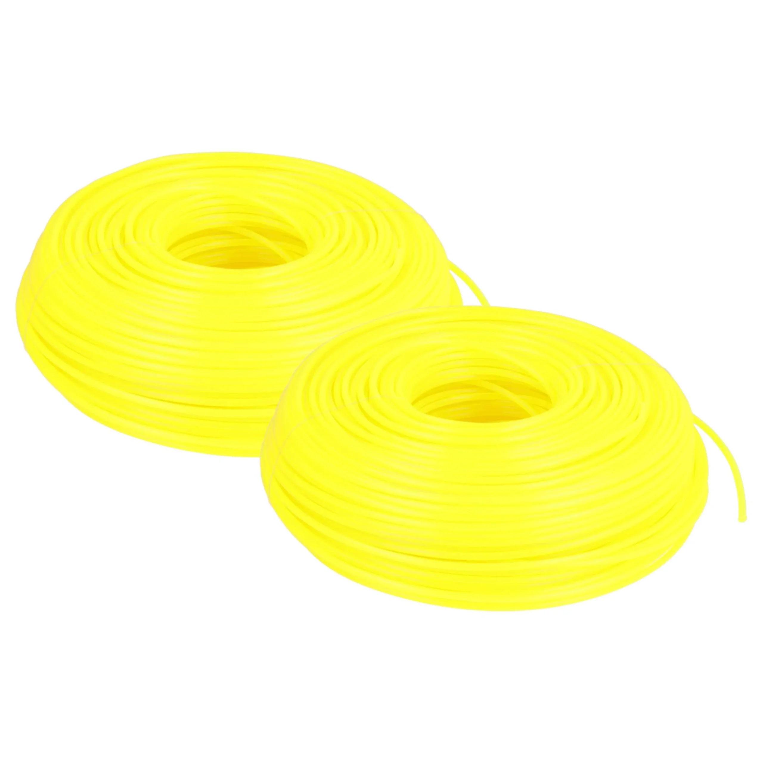 2x Fil pour débroussailleuse, tondeuse Bosch, Makita - Fil de coupe, jaune, 2,4 mm x 88 m, rond
