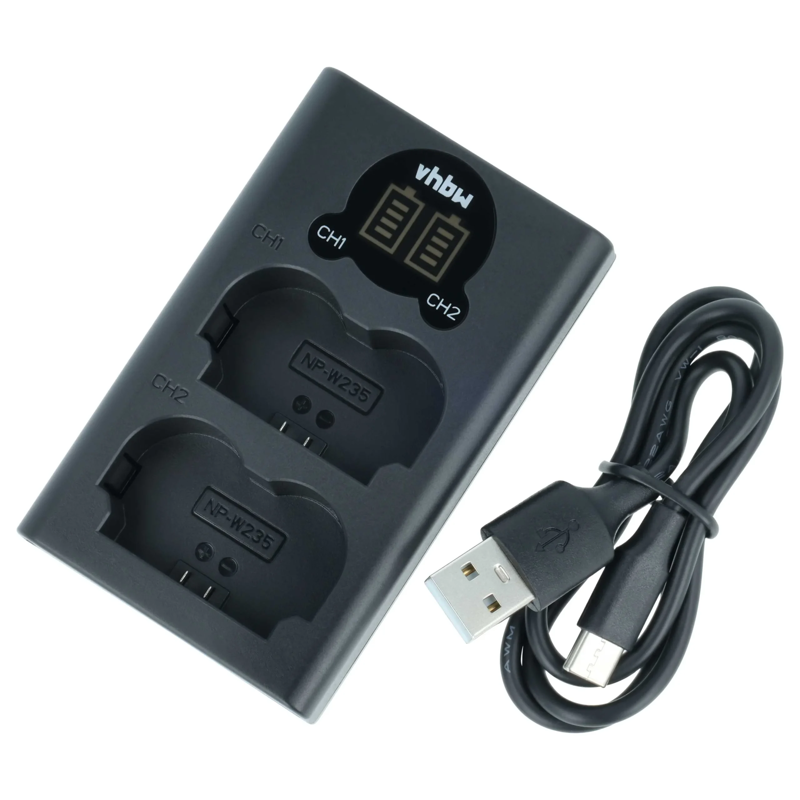 Chargeur Micro-USB + USB-C + câble Micro-USB pour appareil photo Fuji Fujifilm GFX 50S II