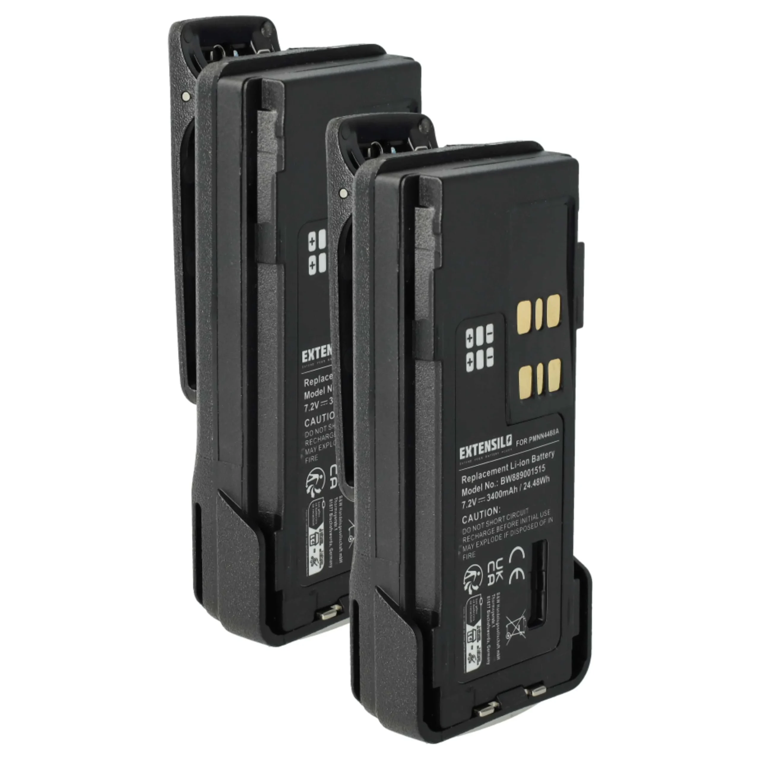 2x Batteries remplace Motorola PMNN441, PMNN4415 pour radio talkie-walkie Motorola- 3400mAh 7,2V Li-ion