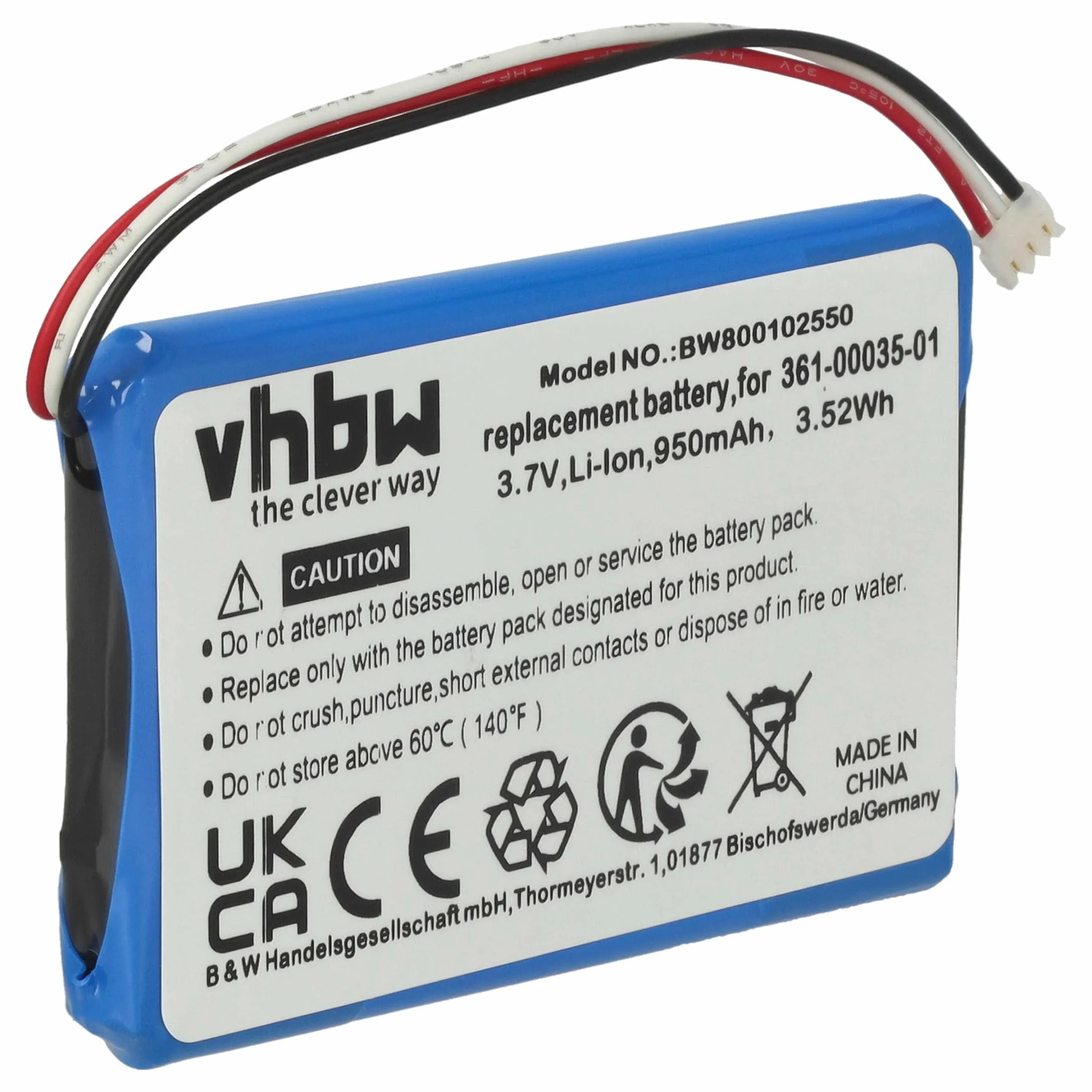 Batterie remplace Garmin 361-00035-01 pour navigation GPS Garmin - 930mAh 3,7V Li-ion