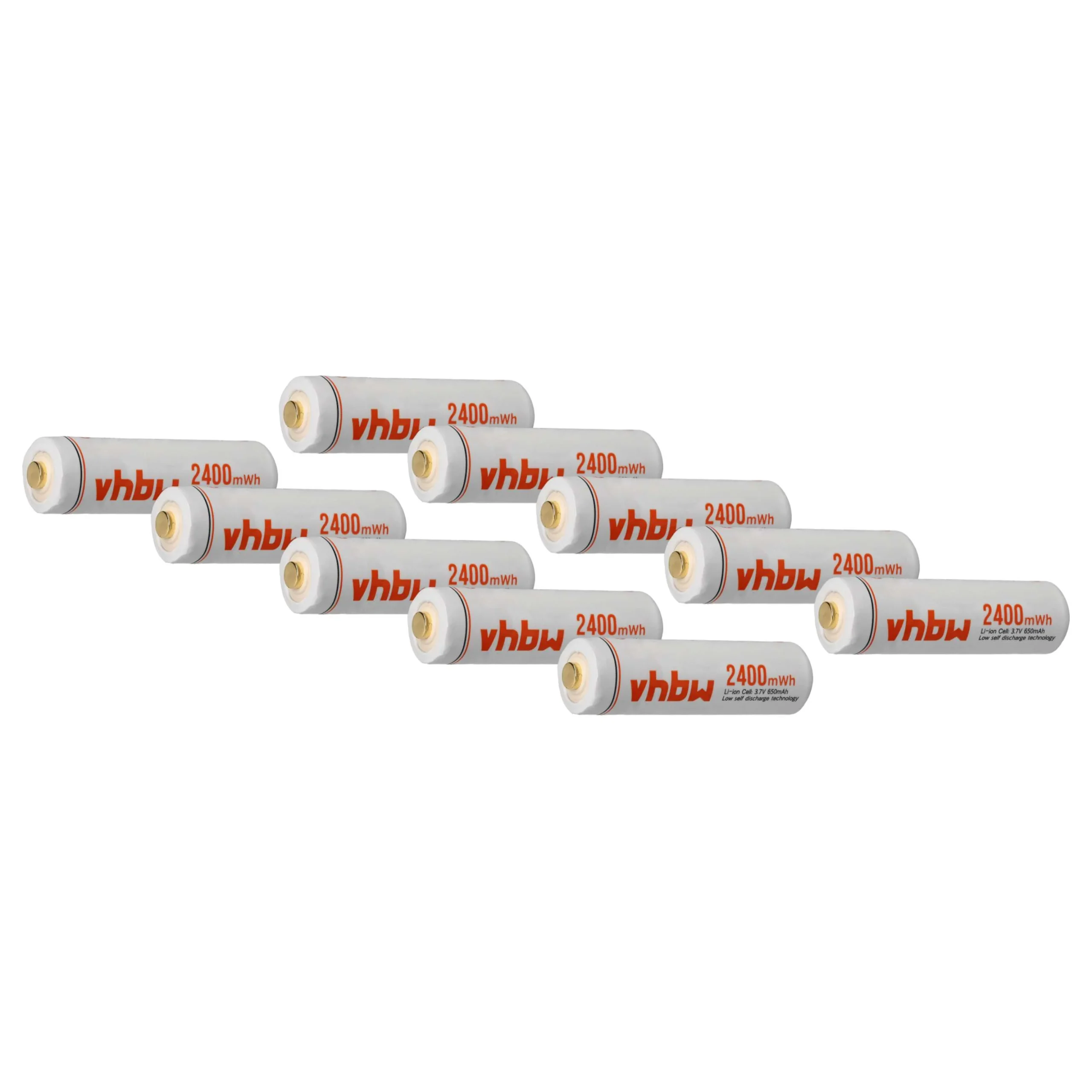 Batterie (10 pcs.) pour divers appareils- 650mAh 3,7V Li-ion