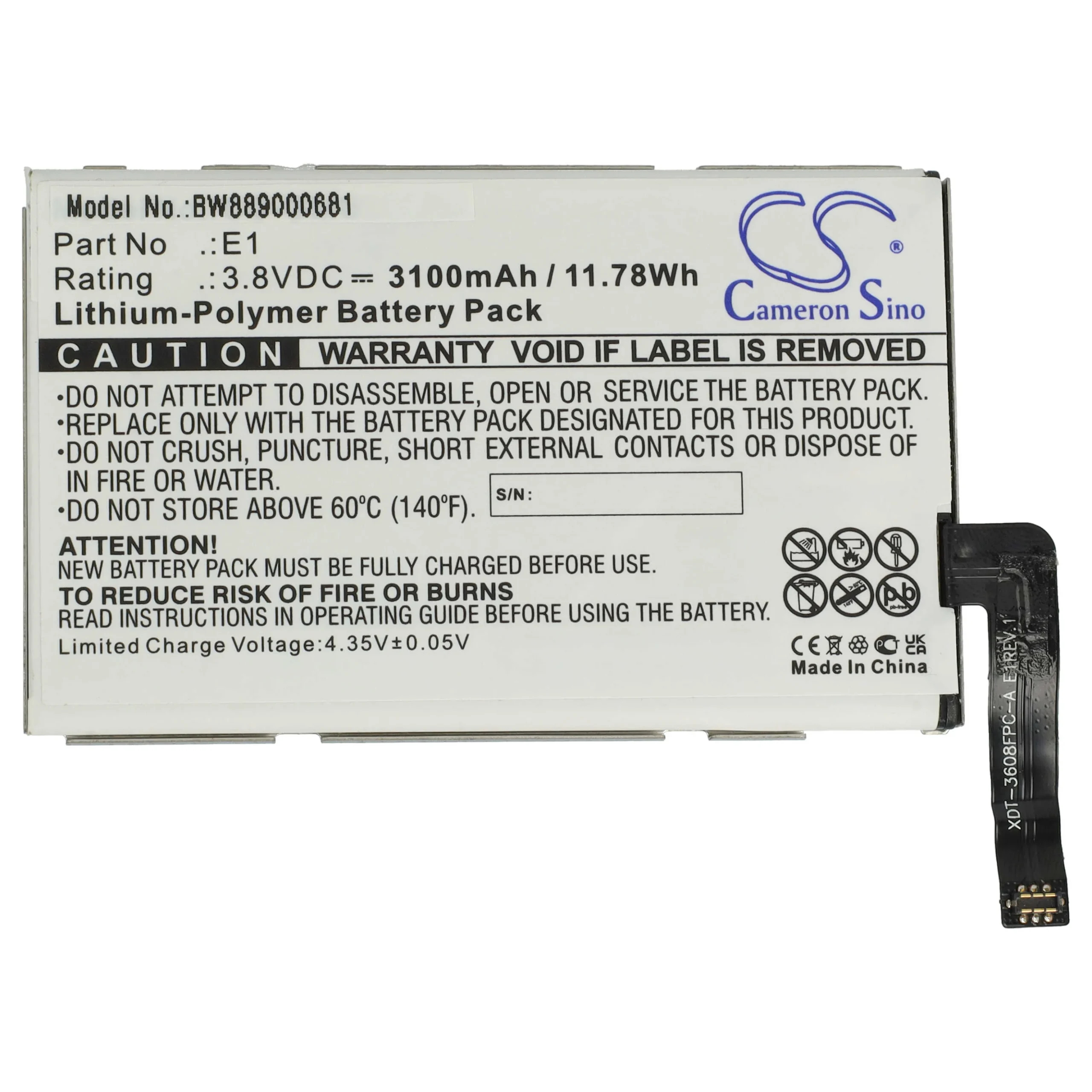 Batterie remplace GlocalMe E1, GLMU18A02 routeur modem - 3100mAh 3,8V Li-polymère