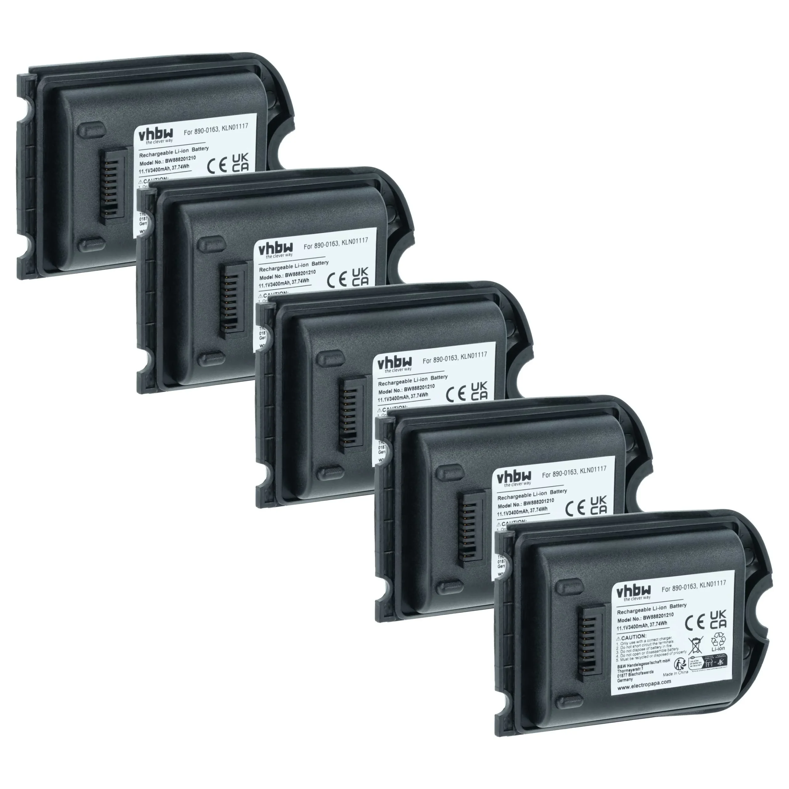 Batterie (5 pcs.) remplace Spectra Precision 890-0163 outil de mesure Trimble - 3400mAh 11,1V Li-ion