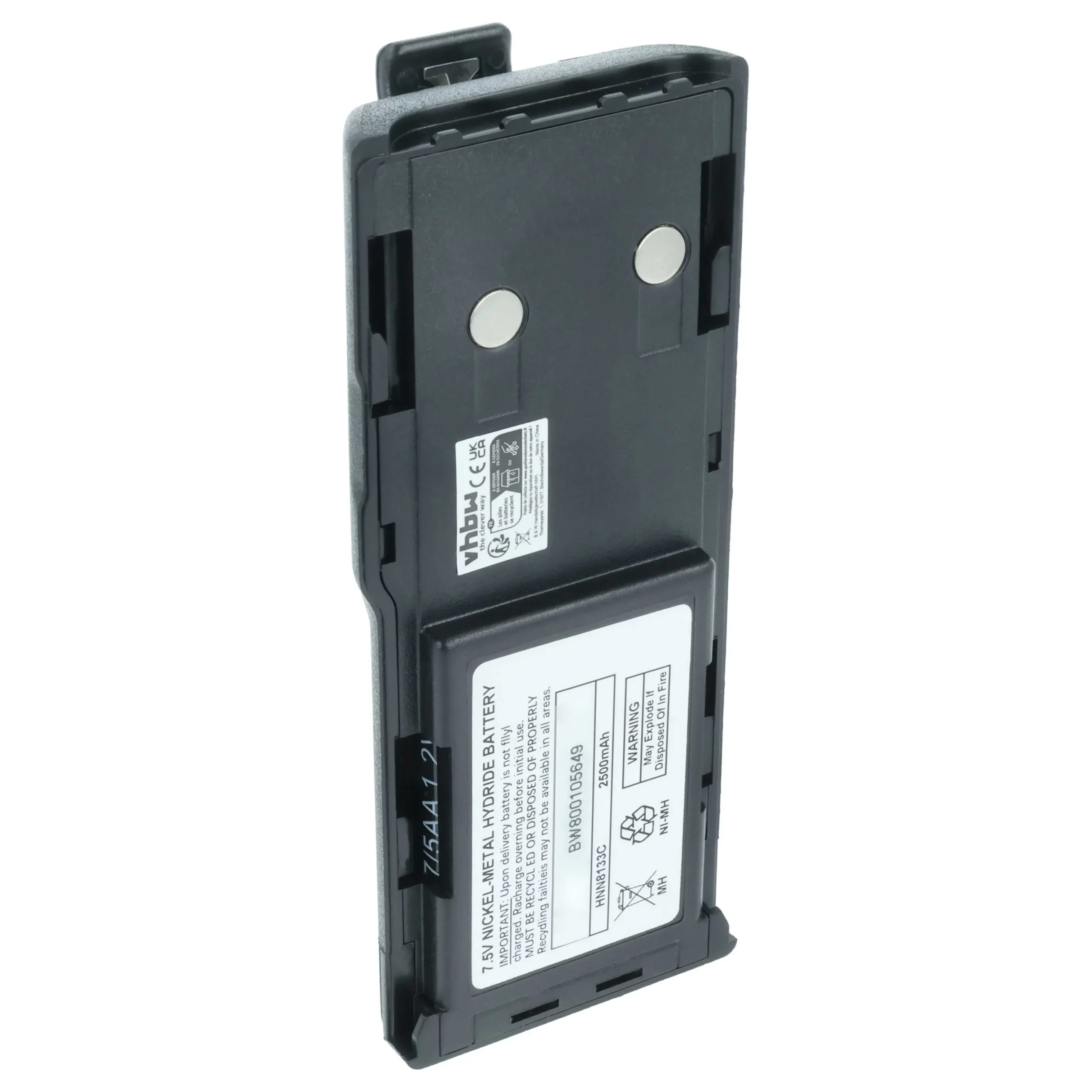 Batterie remplace Motorola HNN8133C, HNN8308A, HNN9628 pour radio talkie-walkie Motorola- 2500mAh 7,5V NiMH