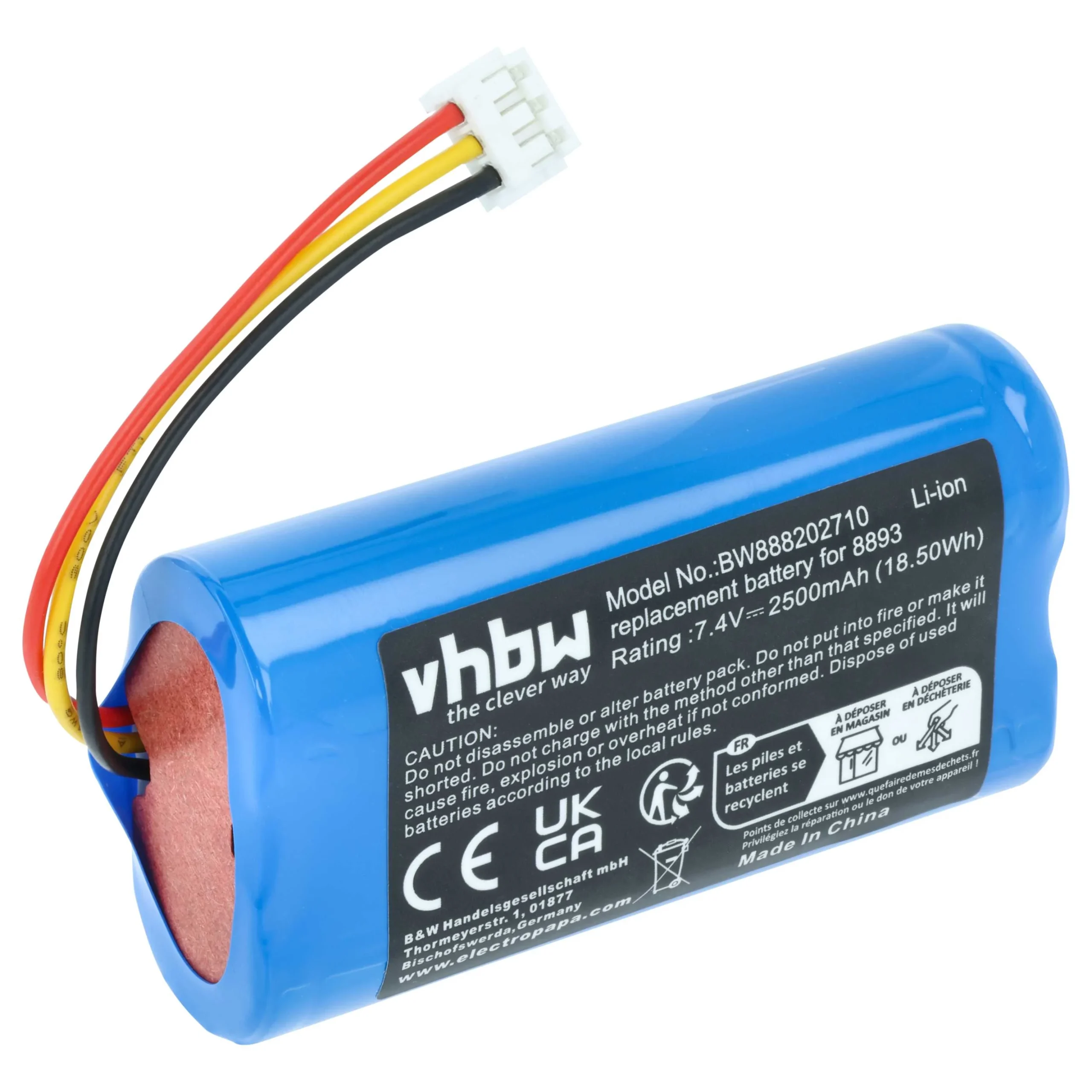 Batterie remplace Gardena 08894-00, 08894-00.640.00 pour outil de jardinage - 2500mAh 7,4V Li-ion