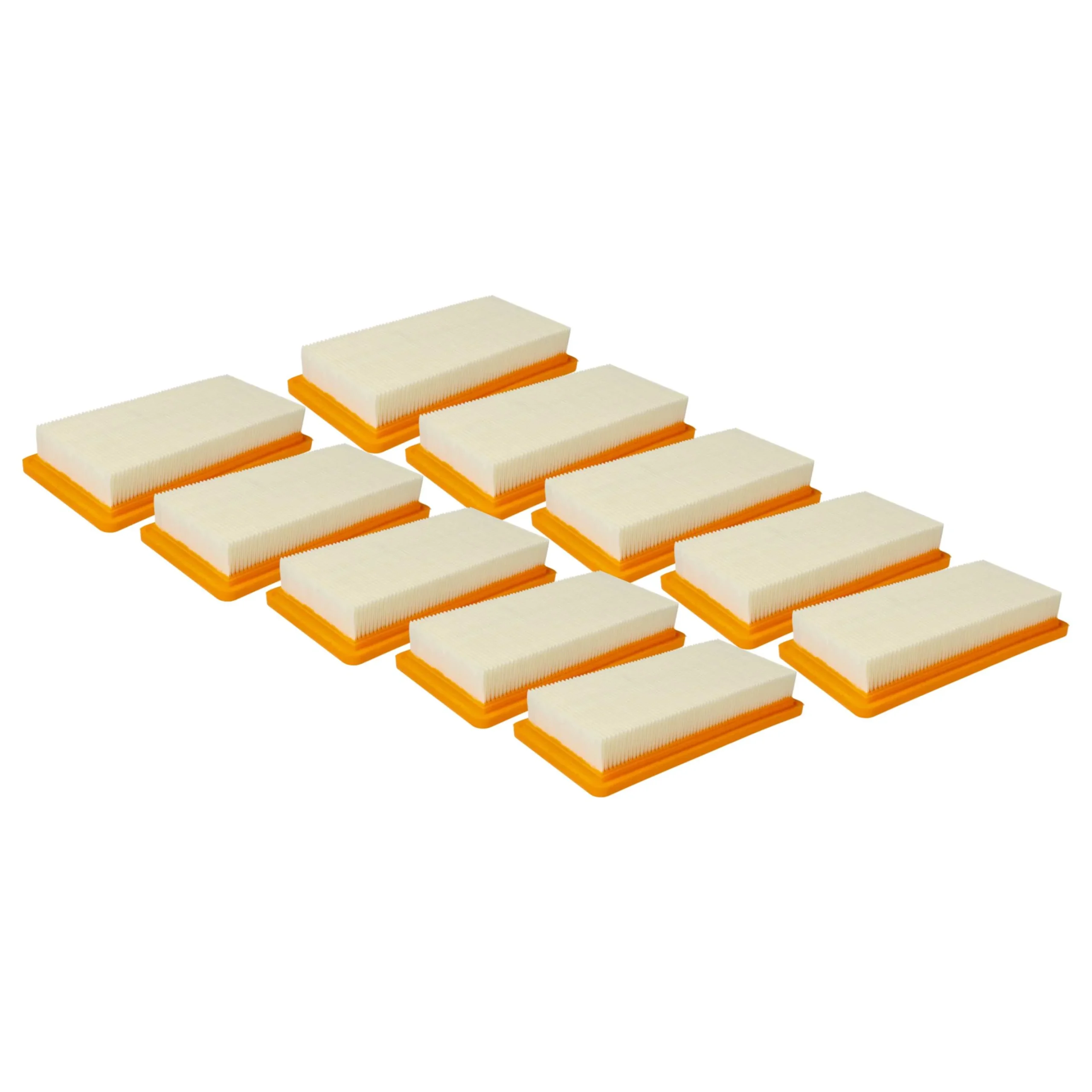 10x Filtre remplace Kärcher 6.414-631, 6.414-631.0 pour aspirateur - filtre protection moteur, 10 x 18,9 cm