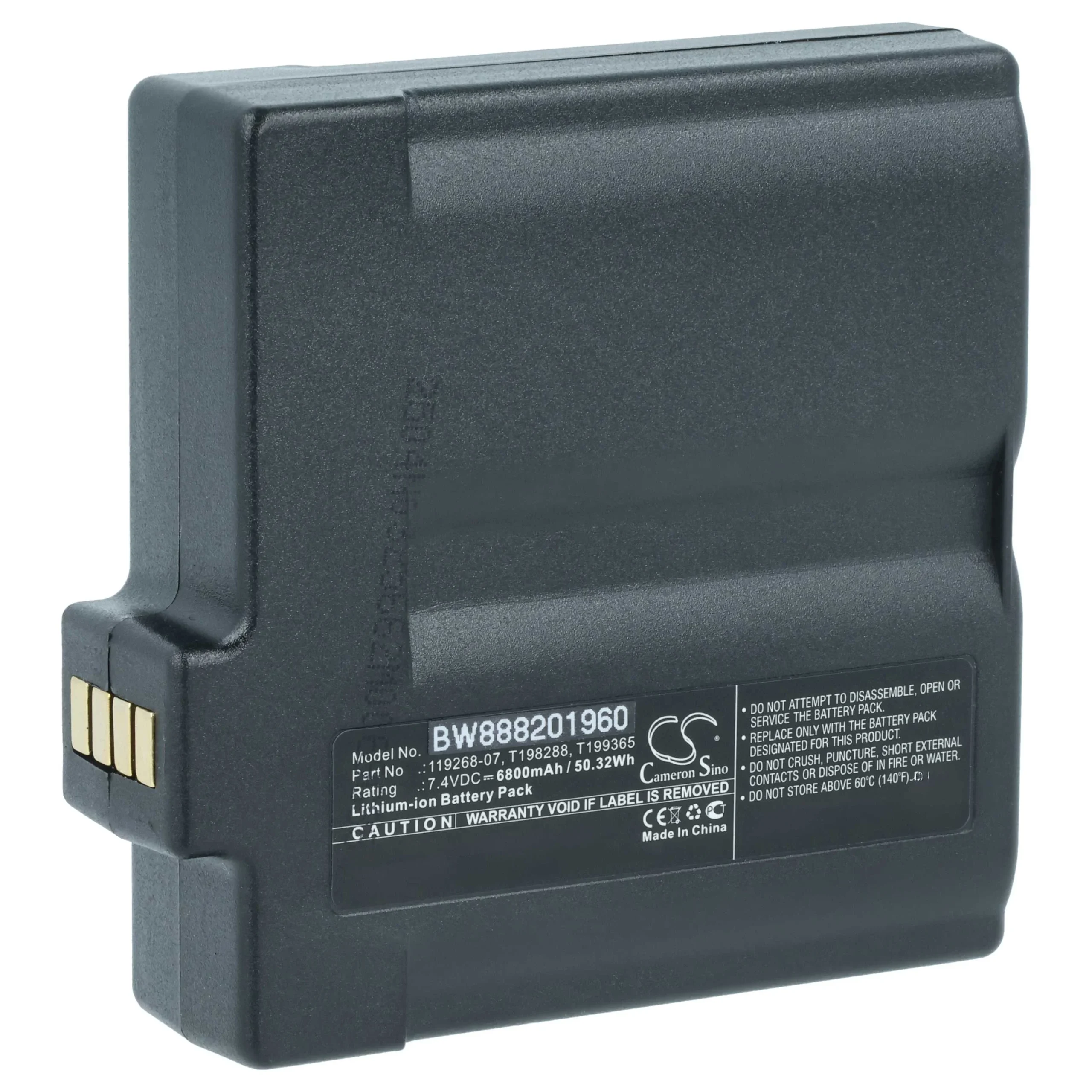 Batterie remplace Flir T198288, 119268-07, T199365AAC, T199365 caméra infrarouge - 6800mAh 7,4V Li-ion