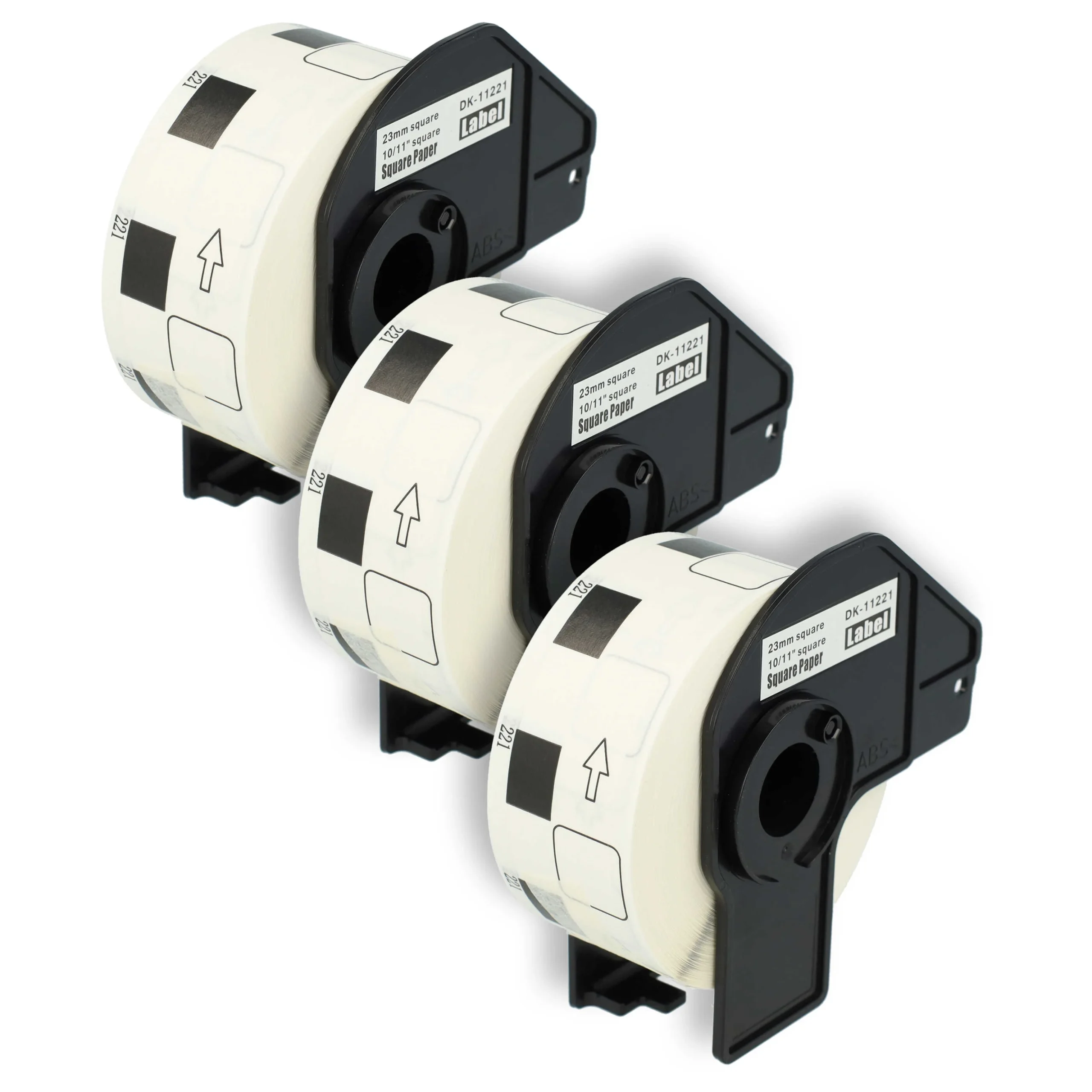 3x Étiquette remplacent Brother DK-11221 pour imprimante étiqueteuse - premium 23mm x 23mm + support