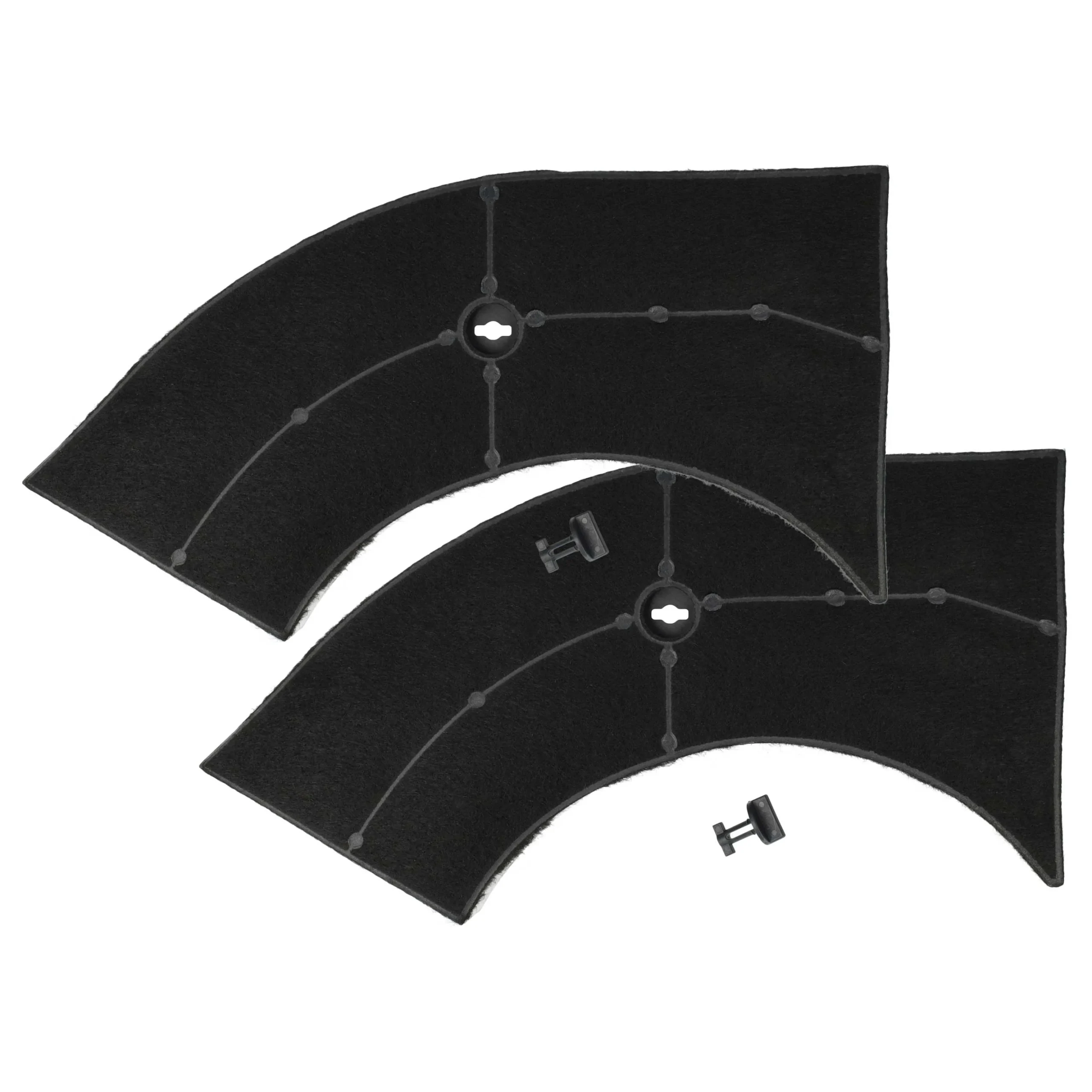2x Filtres à charbon actif remplace AEG 5027887000/6, 5029064900/8, 5027456700/2 pour hotte Bauknecht - Accessoires appareils ménagers