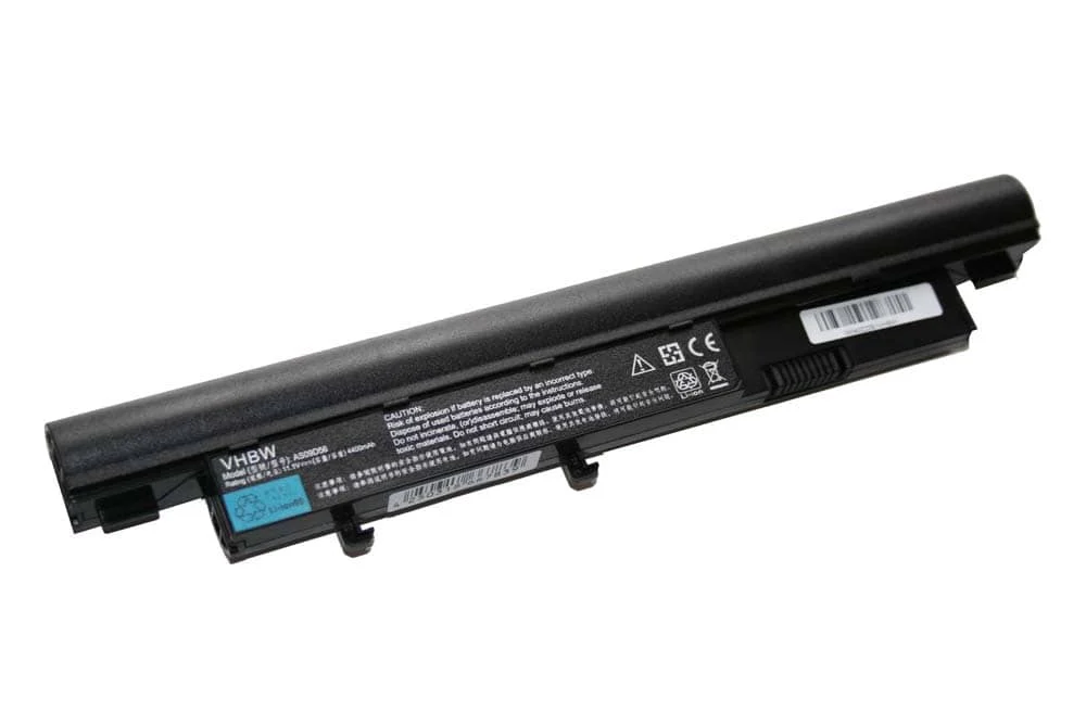 Batterie remplace Acer 3UR18650-2-T0408, 934T4070H pour ordinateur portable Acer- 4400mAh 11,1V Li-ion, noir