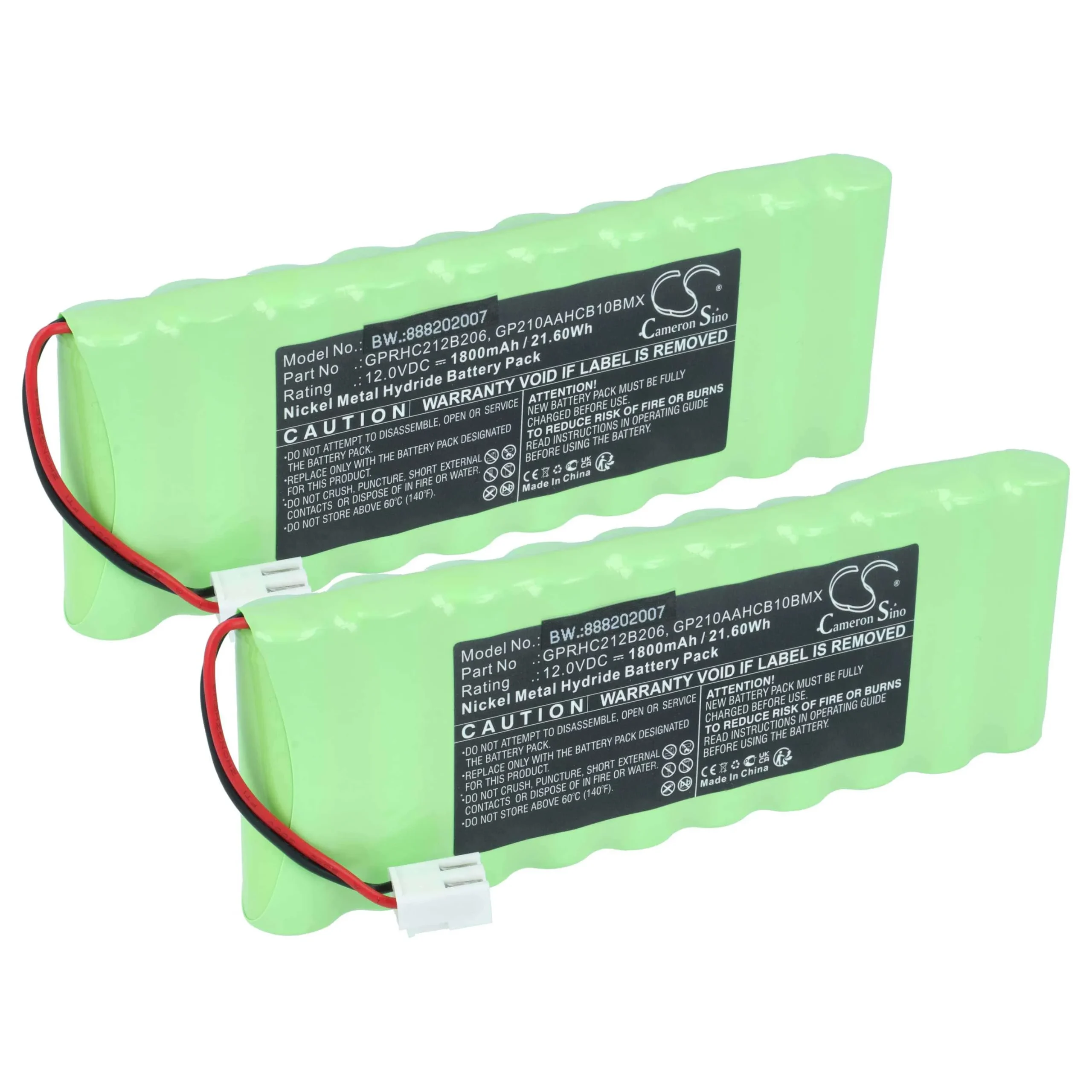 2x Batteries remplace Ansmann 2412-3011 pour motorisation de volet, porte, portail Roto - 1800mAh 12V NiMH