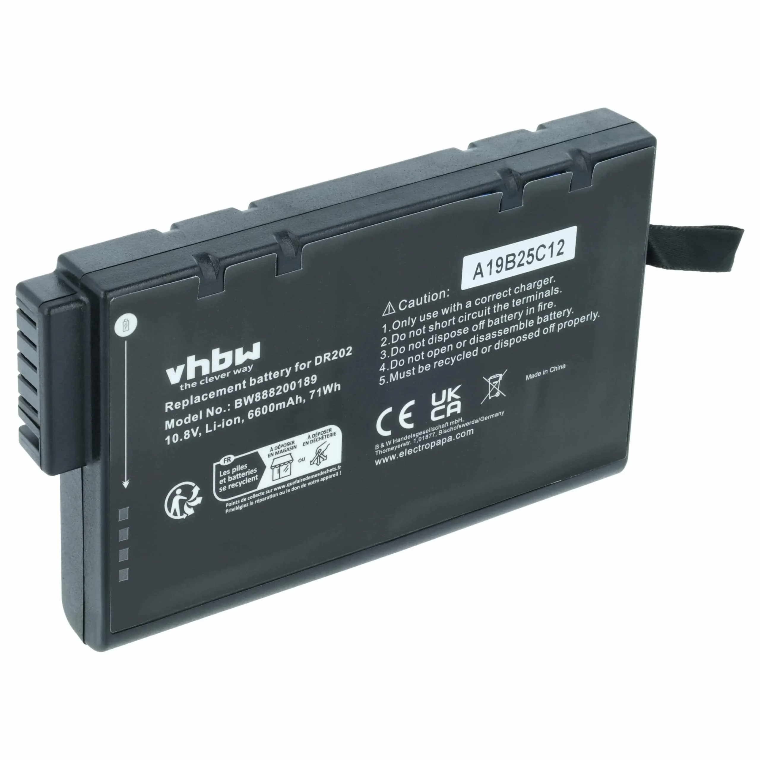 Batterie remplace JDSU LI202S66A, LI202S-6600 pour ordinateur portable Daewoo- 6600mAh 10,8V Li-ion
