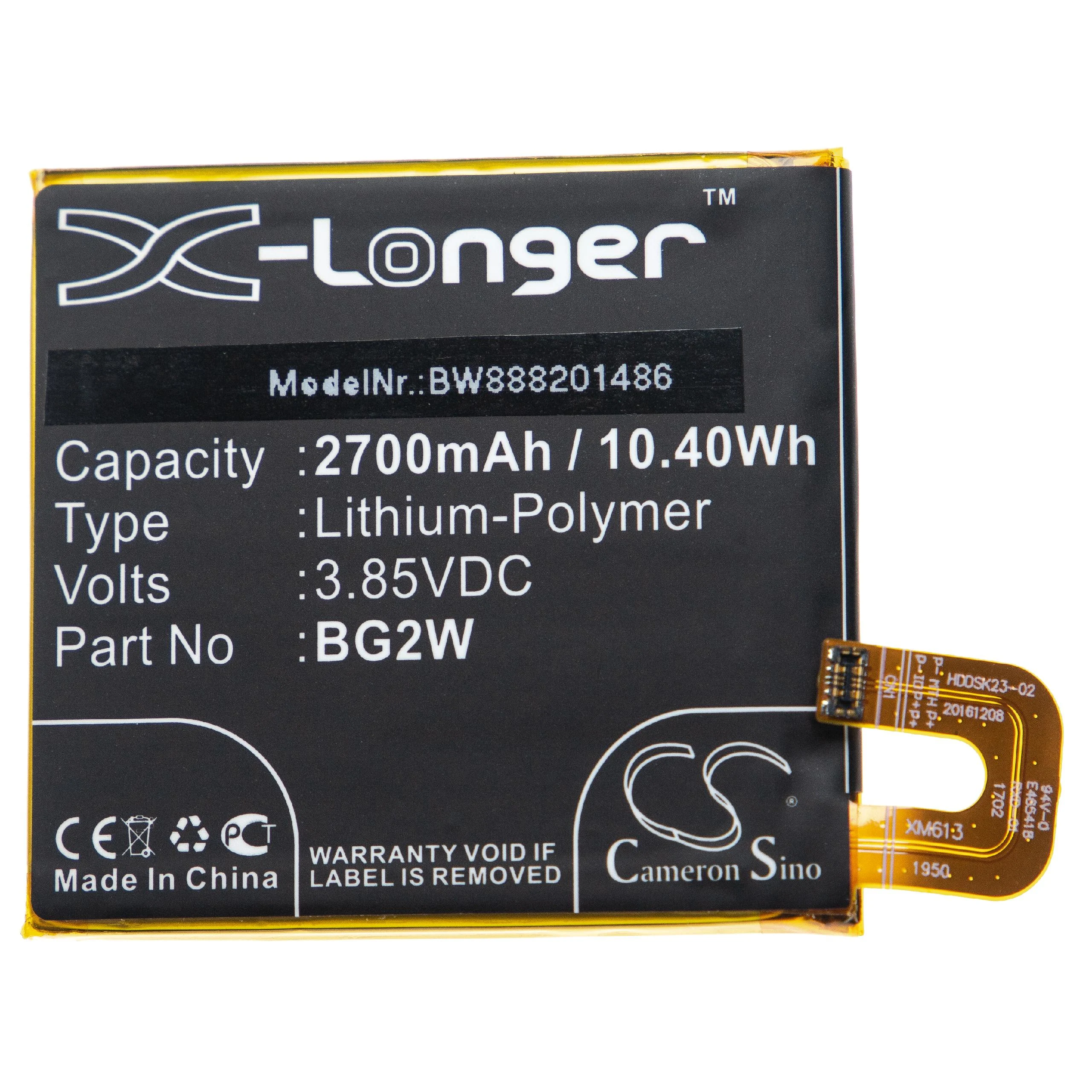 Batterie remplace Google 35H00272-01M, 35H00272-00M téléphone portable Google - 2700mAh 3,85V Li-polymère