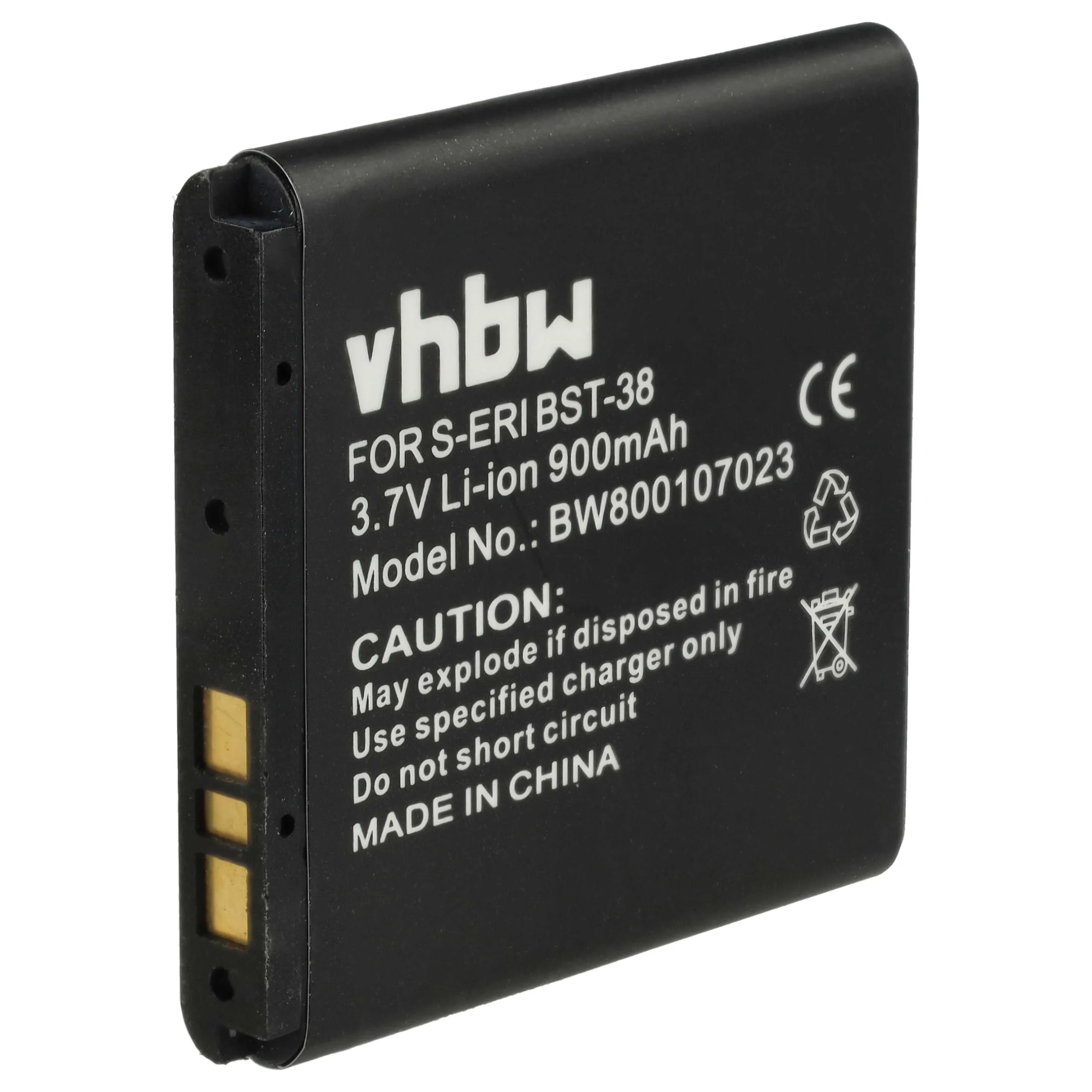 Batterie remplace Sony Ericsson BST-38 téléphone portable Sony-Ericsson - 900mAh 3,7V Li-ion