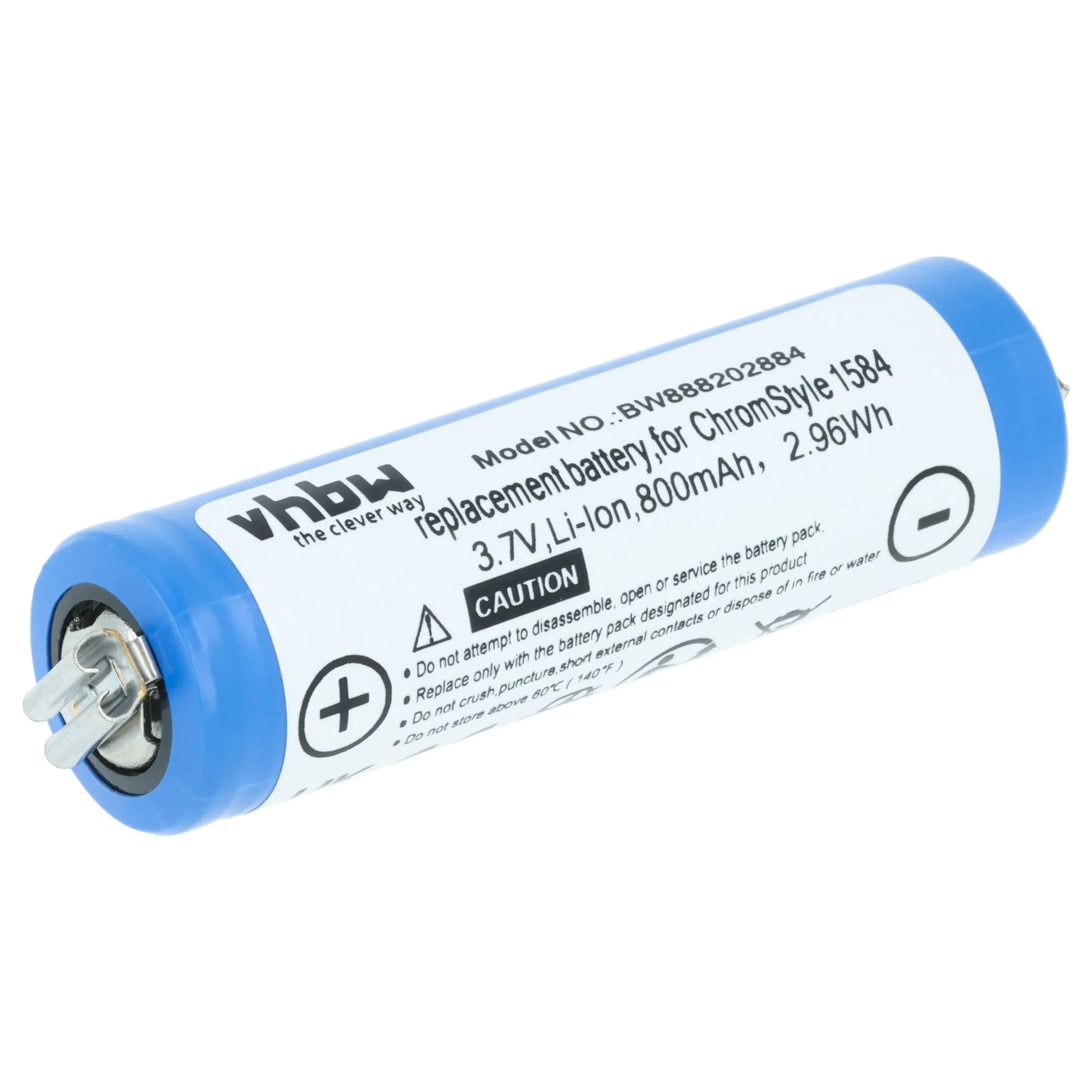 Batterie remplace Moser 1584-7100 tondeuse à cheveux - 800mAh 3,7V Li-ion