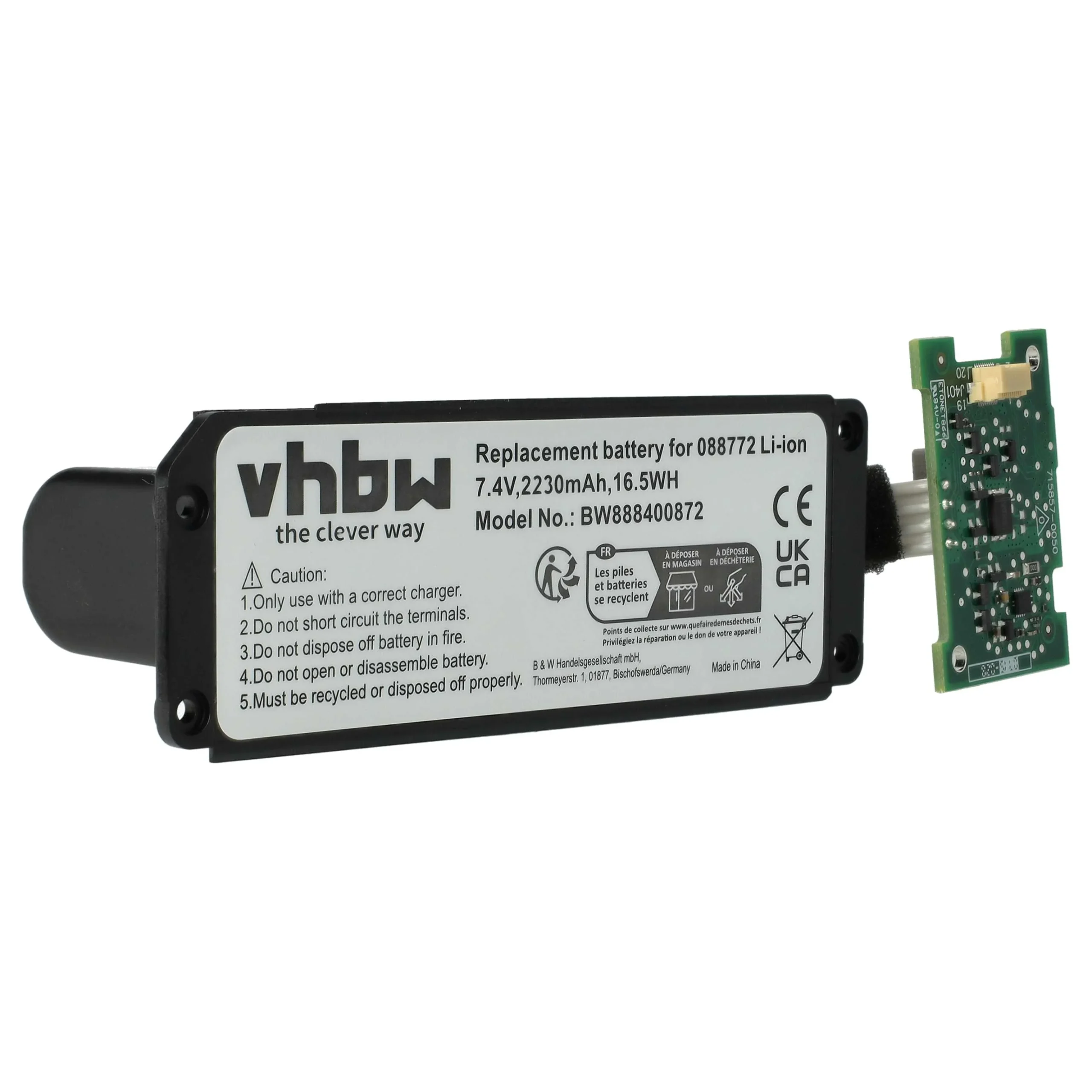 Batterie remplace Bose 088789, 080841, 088772 enceinte Bose - 2230mAh 7,4V Li-ion,avec plaque conductrice
