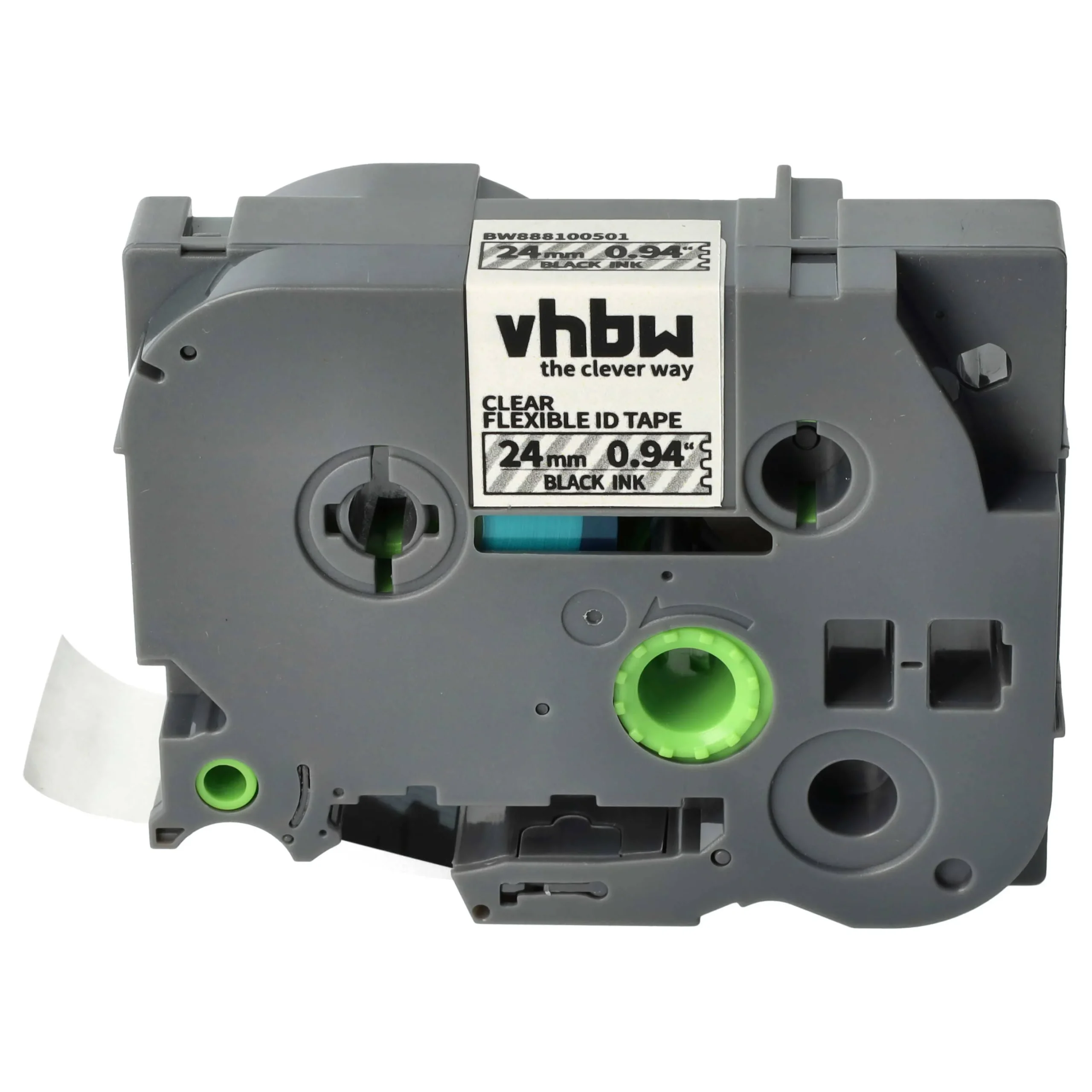 Cassette à ruban remplace Brother TZeFX151 - 24mm lettrage Noir ruban Transparent, plastique, souple