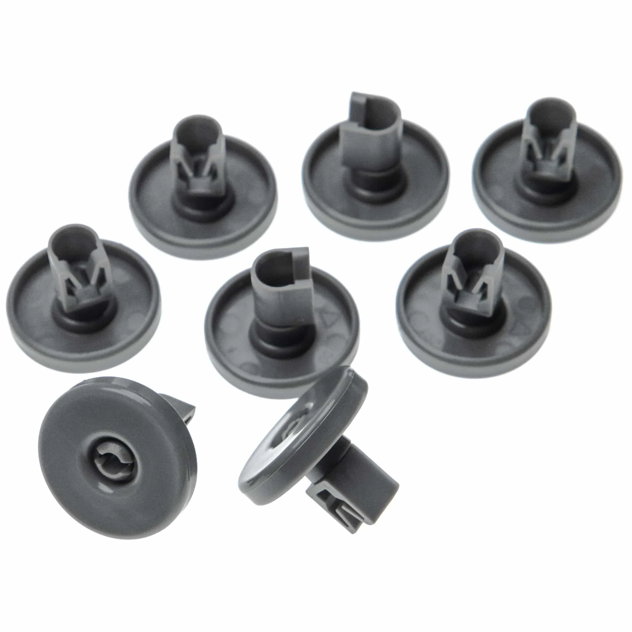 8x Roulette de panier inférieur pour lave-vaisselle Zanussi et autres - ⌀ 40 mm, mécanisme de clic